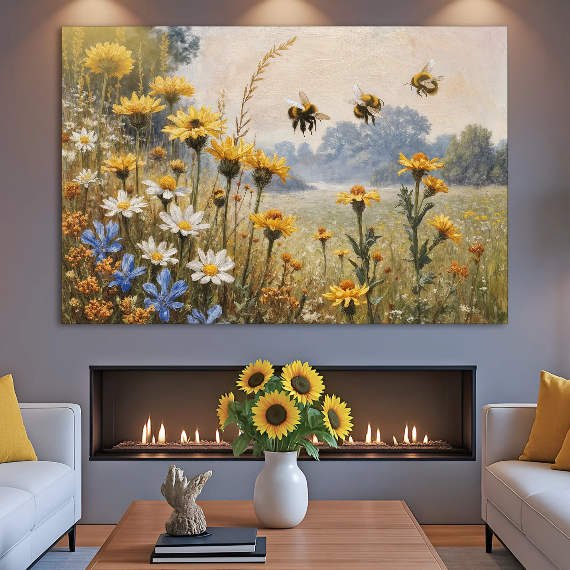 Vintage Wildflowers Wall Art - Image 3