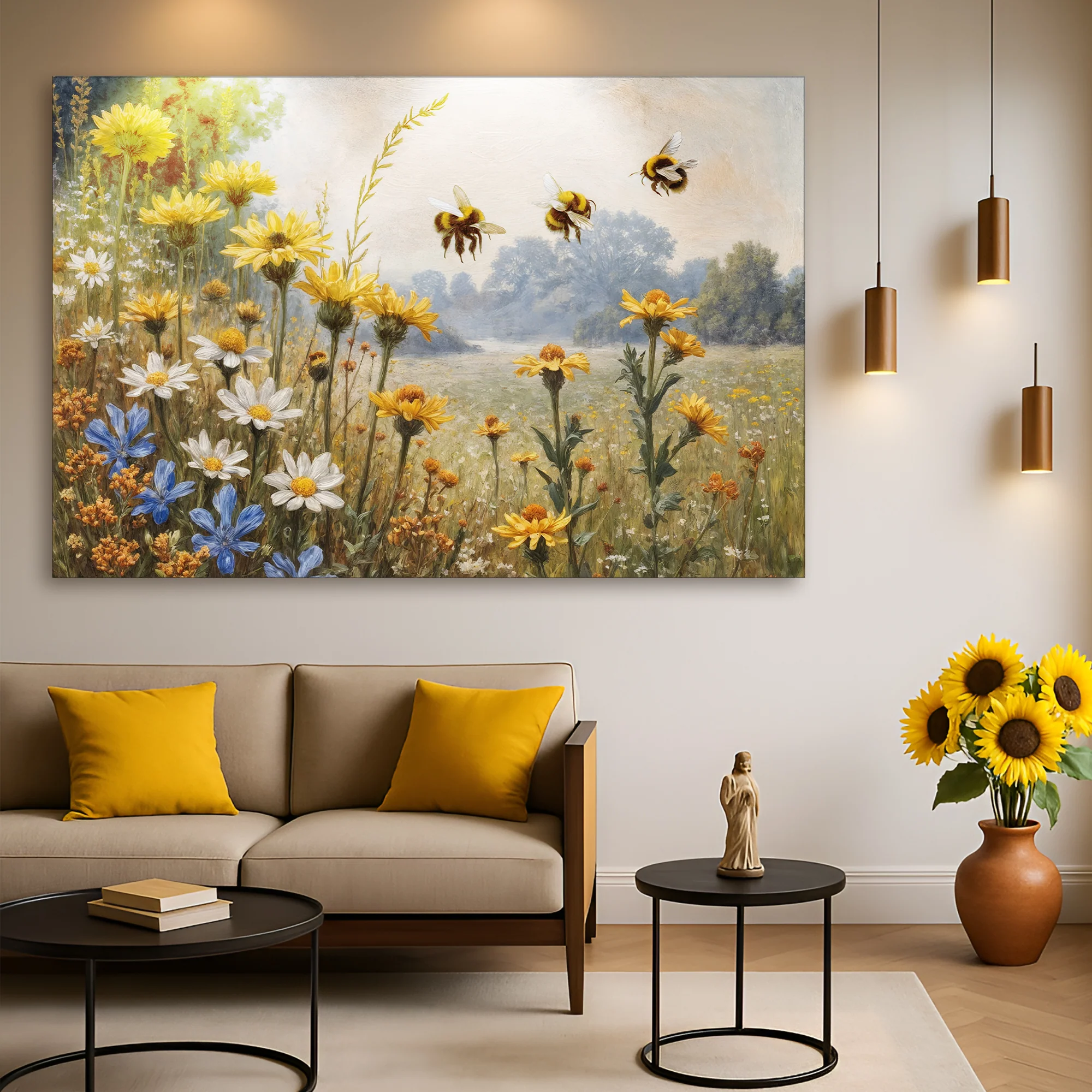 Vintage Wildflowers Wall Art - Image 4