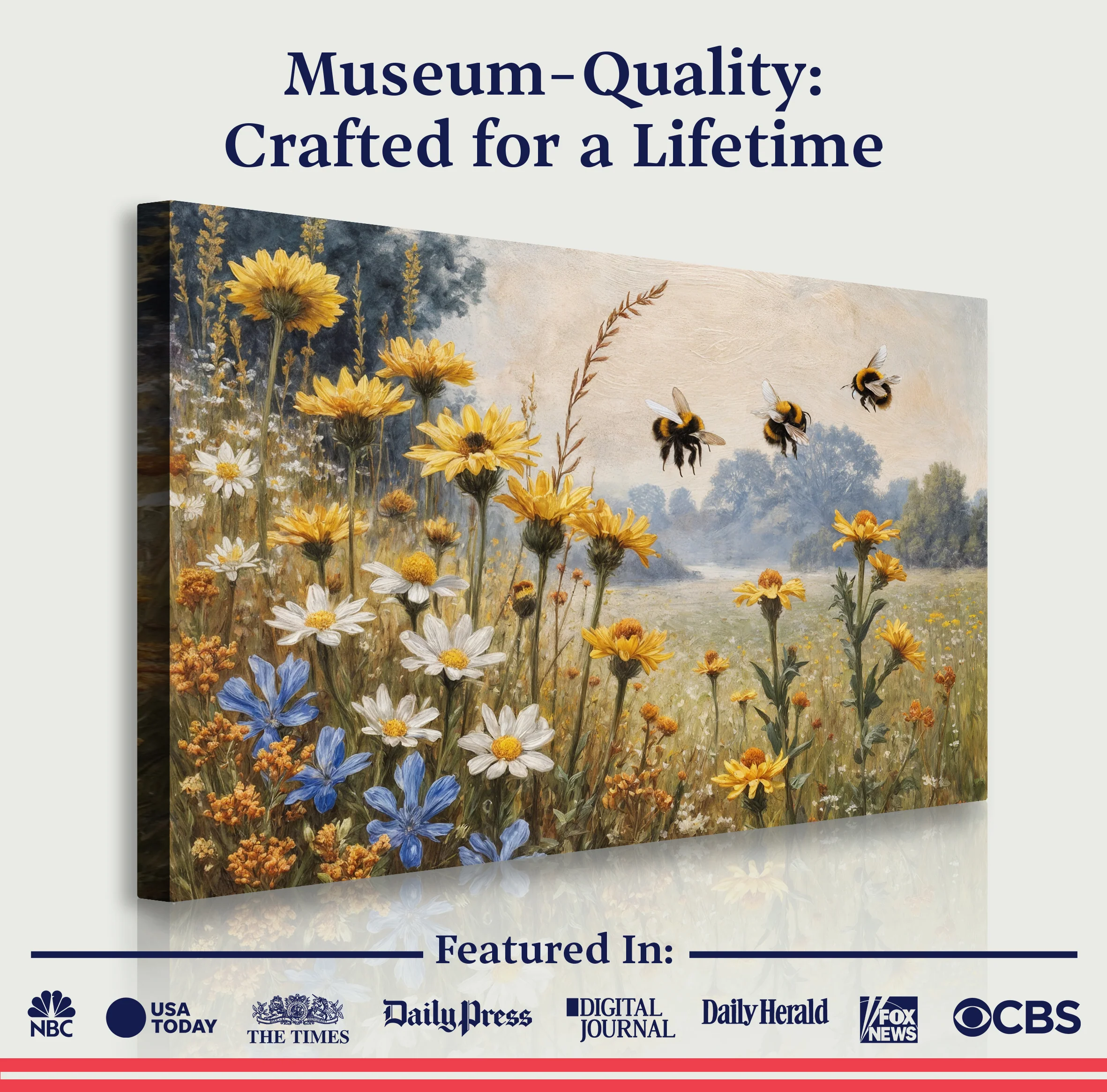 Vintage Wildflowers Wall Art - Image 6