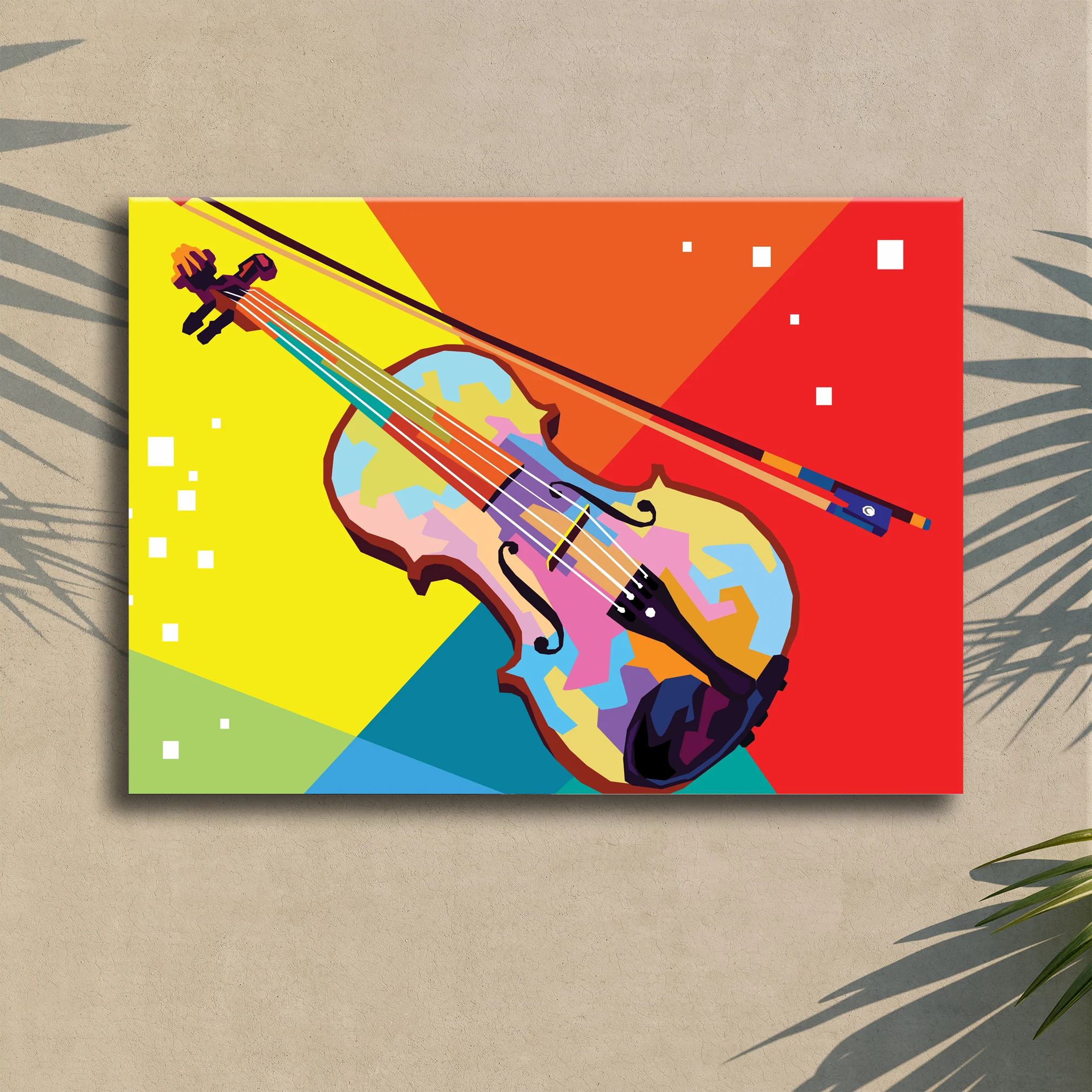Violin Abstract Canvas Wall Art - Image 2