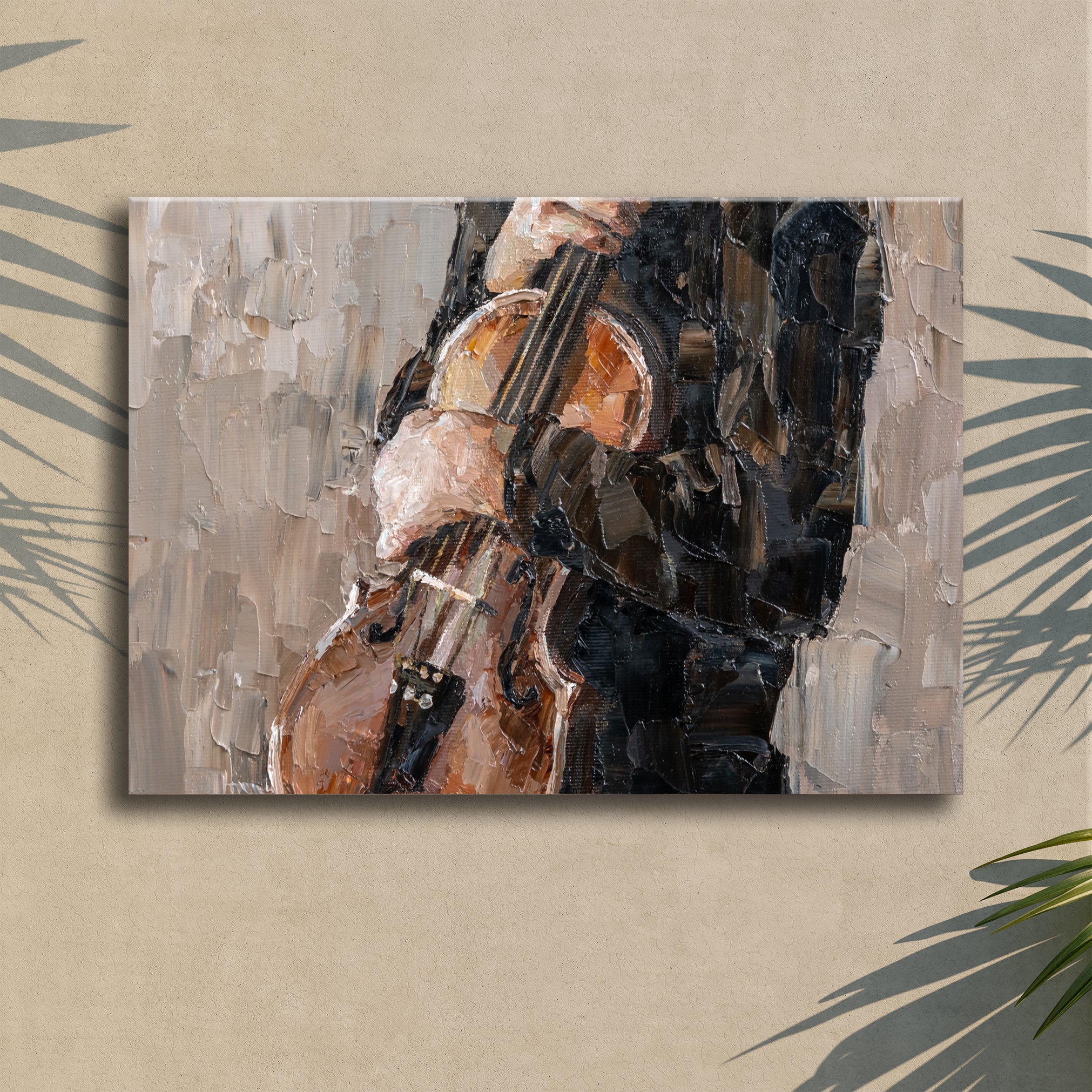 Violin Rustic Canvas Wall Art - Image 2