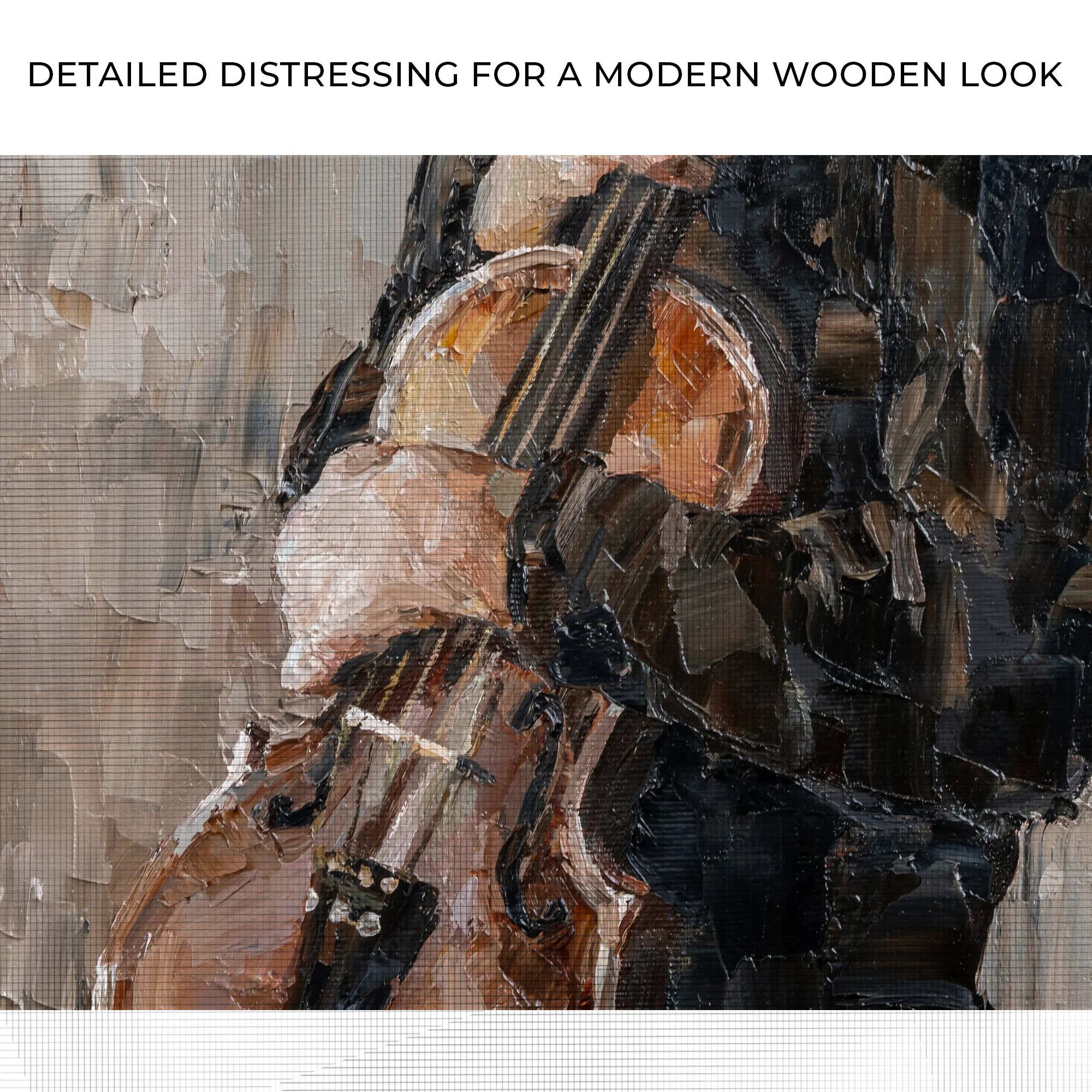 Violin Rustic Canvas Wall Art - Image 4