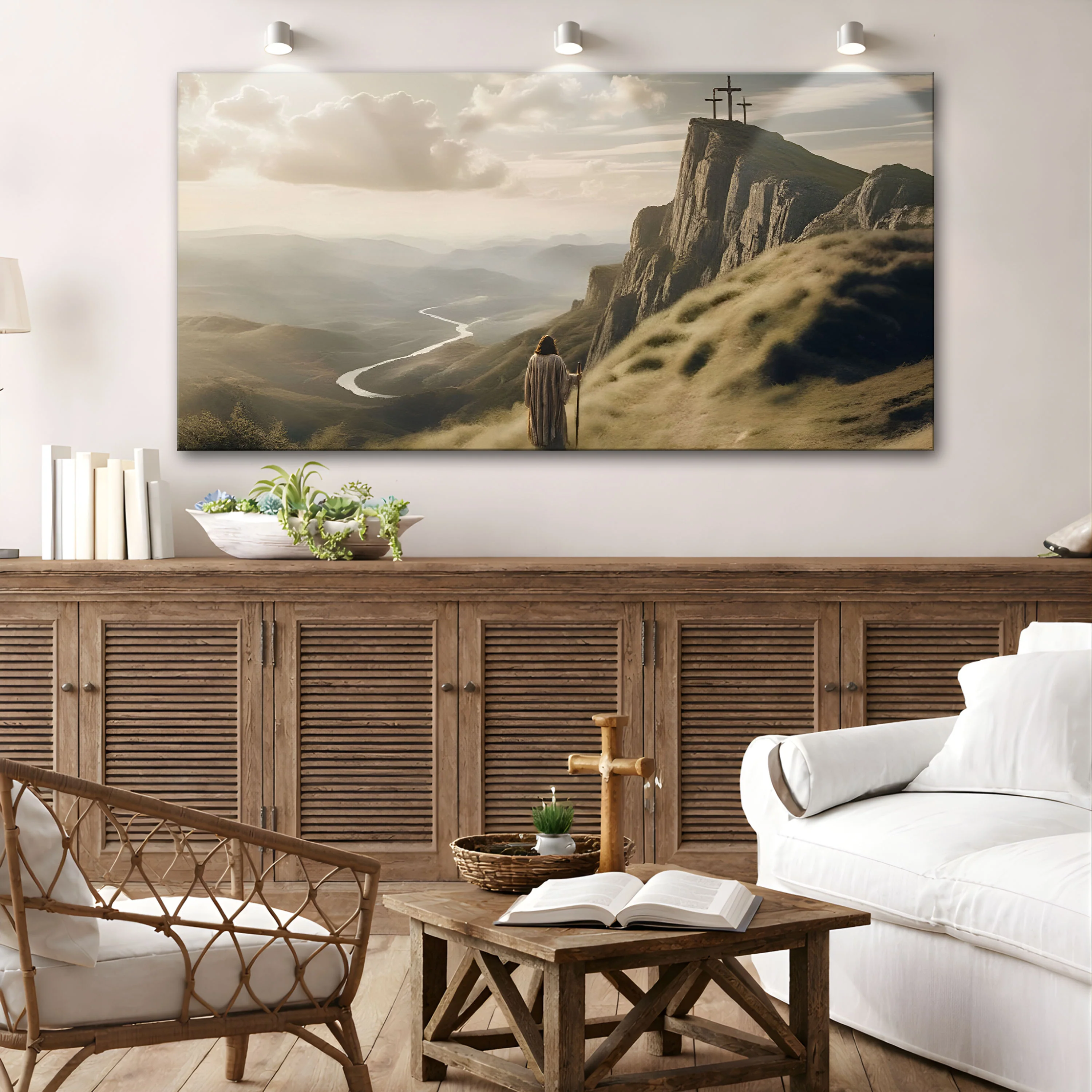 Walking to Golgotha Faith Wall Art - Image 3