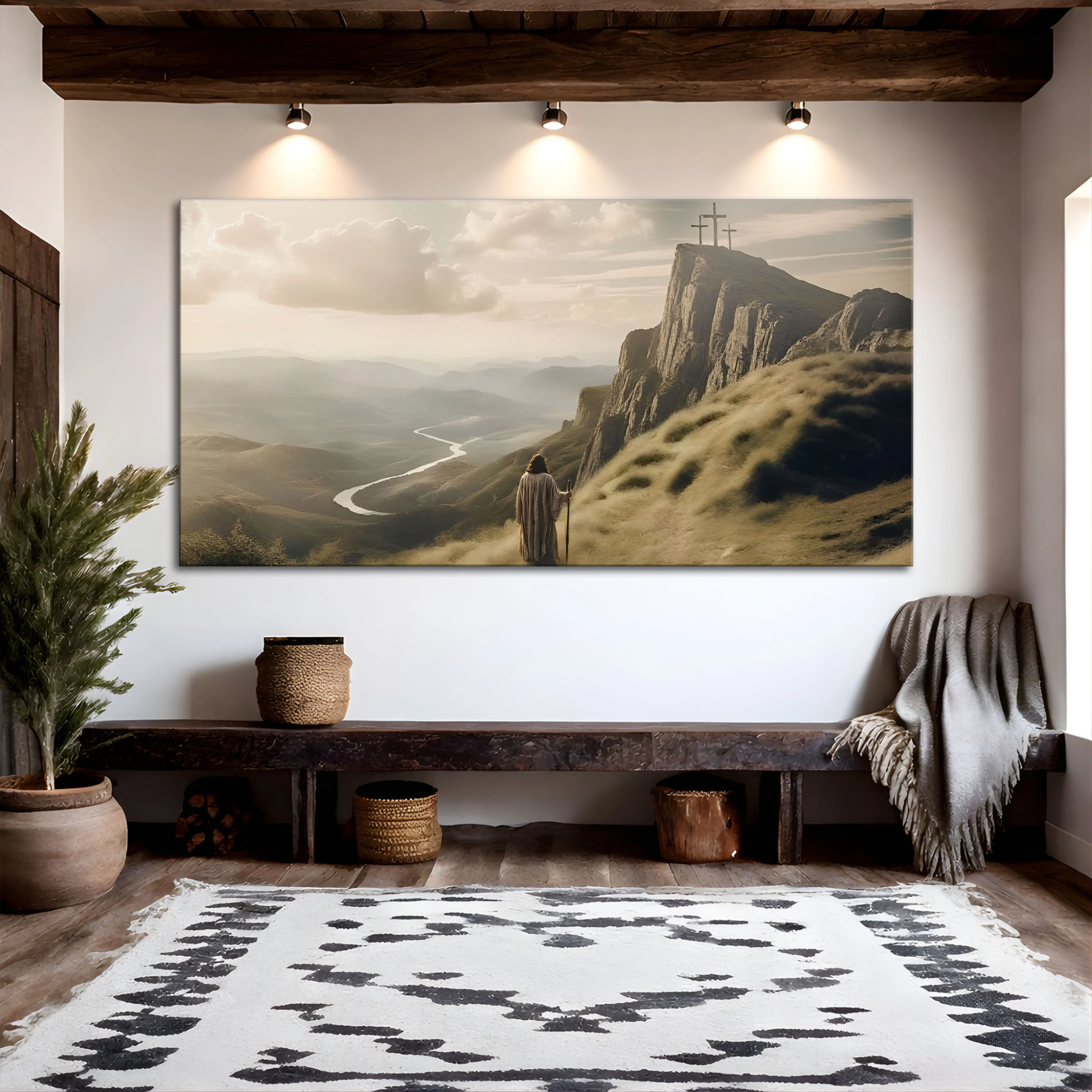 Walking to Golgotha Faith Wall Art - Image 5