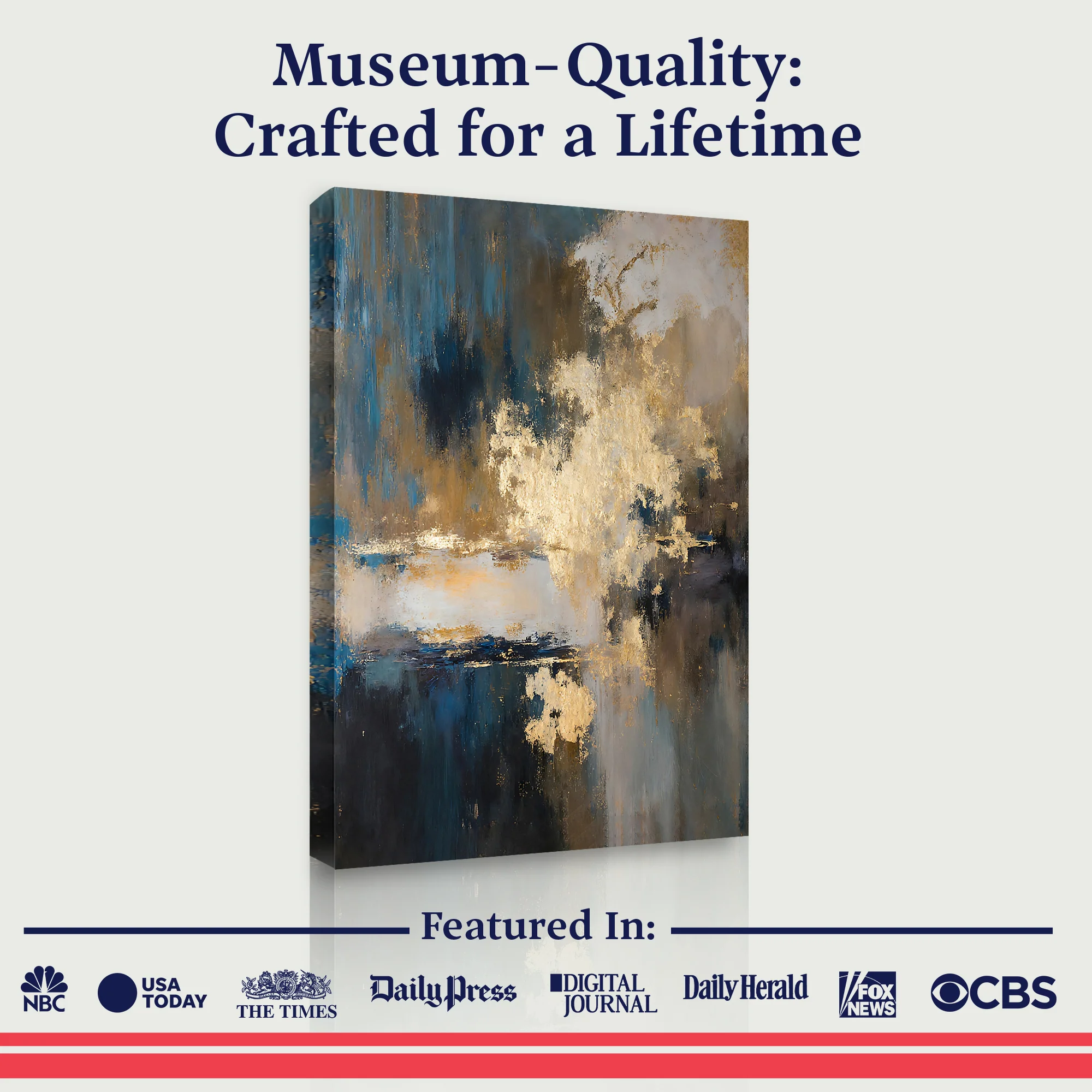 Warm Metallic Modern Wall Art II - Image 6