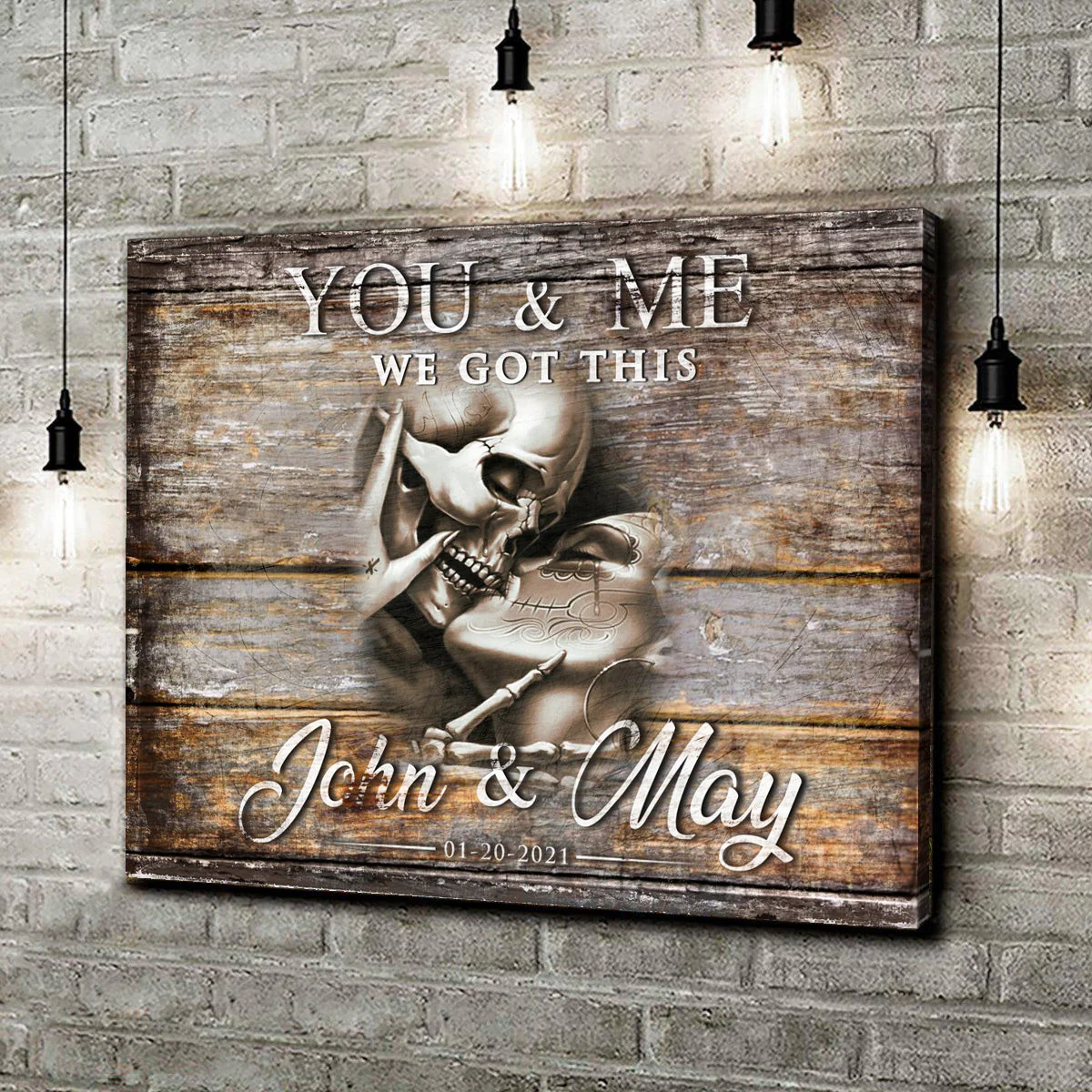 We Got This Personalized Skeleton Couple - Gift For Gothic Lover - Gothic Decor For Home
