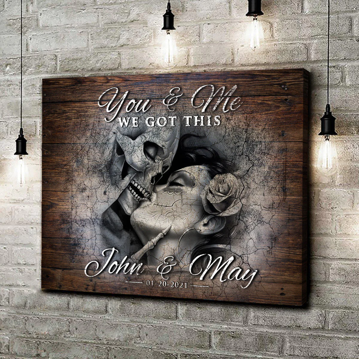 We Got This Personalized Skeleton Couple - Gift For Gothic Lover - Gothic Decor For Home - Image 6