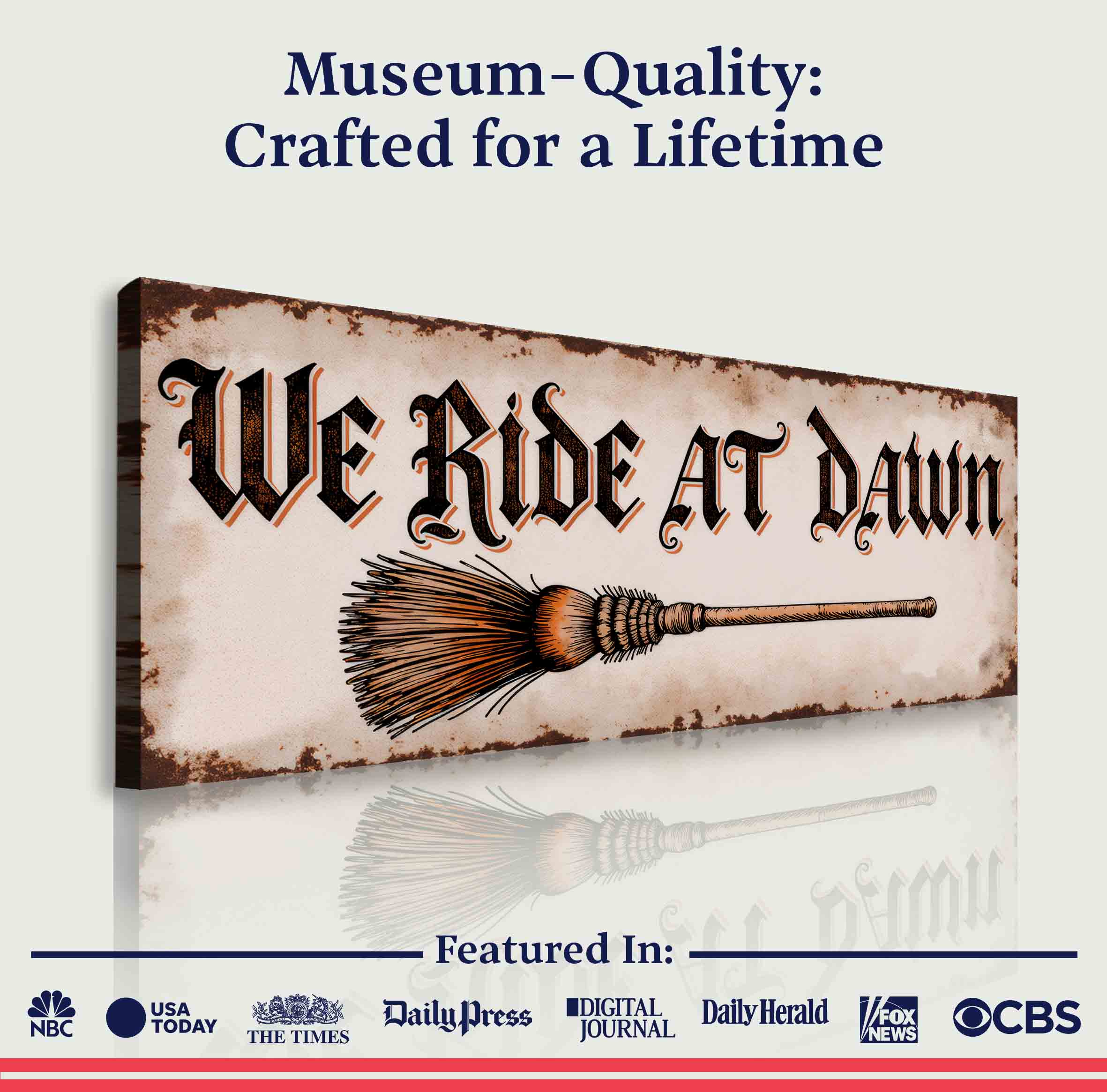 We Ride At Dawn Halloween Wall Sign - Image 6