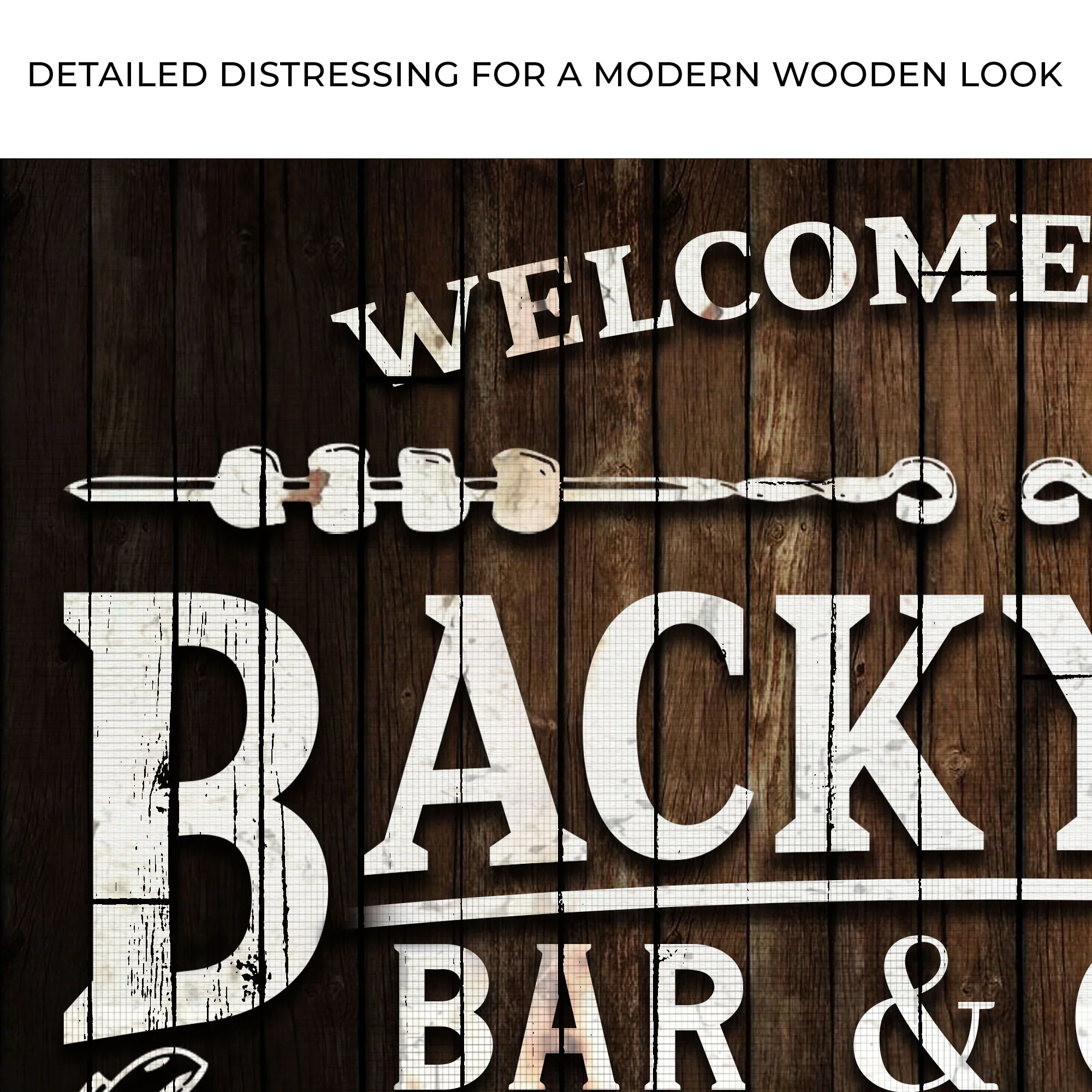 Welcome To Our Backyard Bar And Grill Sign - Image 4