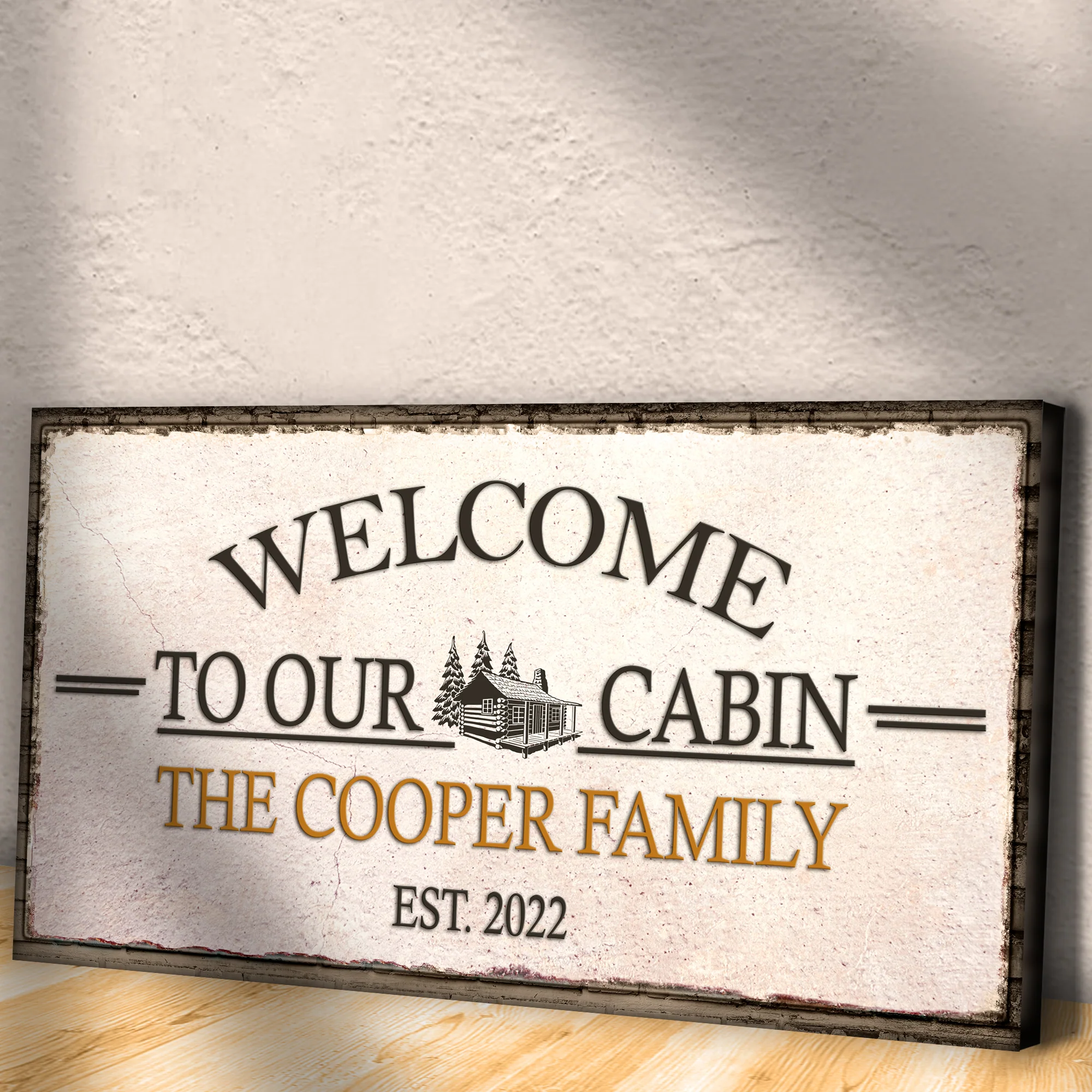 Welcome To Our Cabin Sign - Image 3