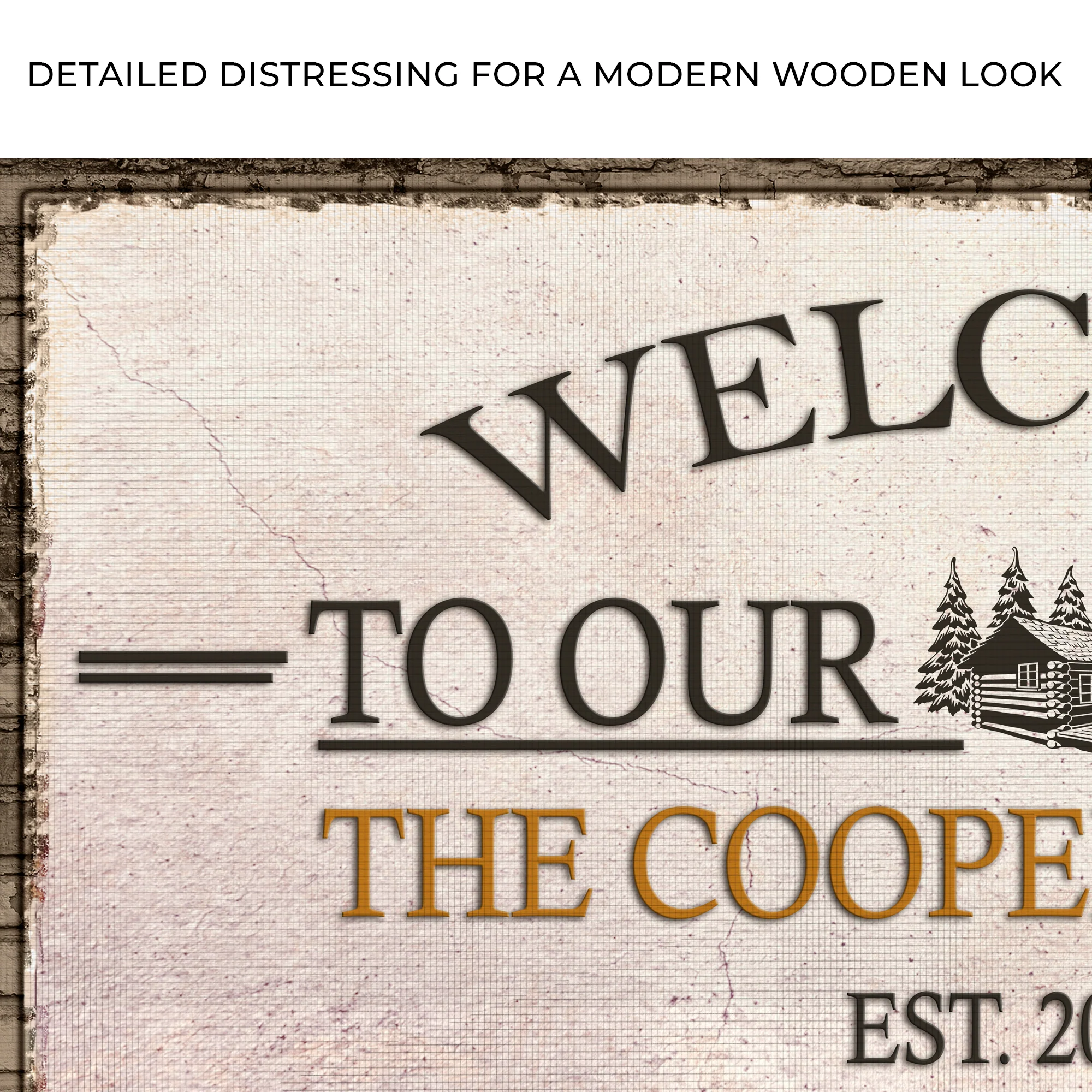 Welcome To Our Cabin Sign - Image 4