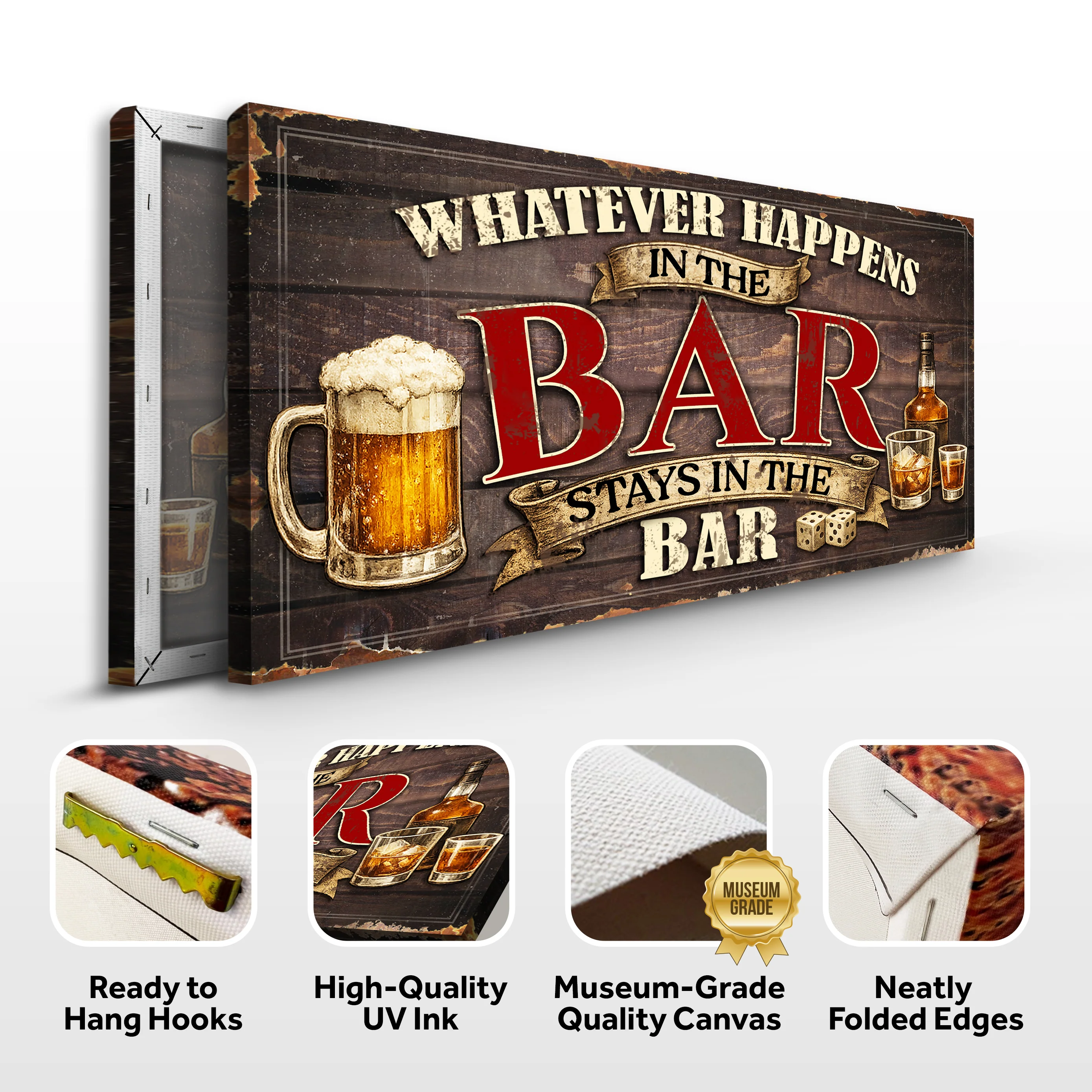 What Happens in the Bar Wall Sign - Image 8