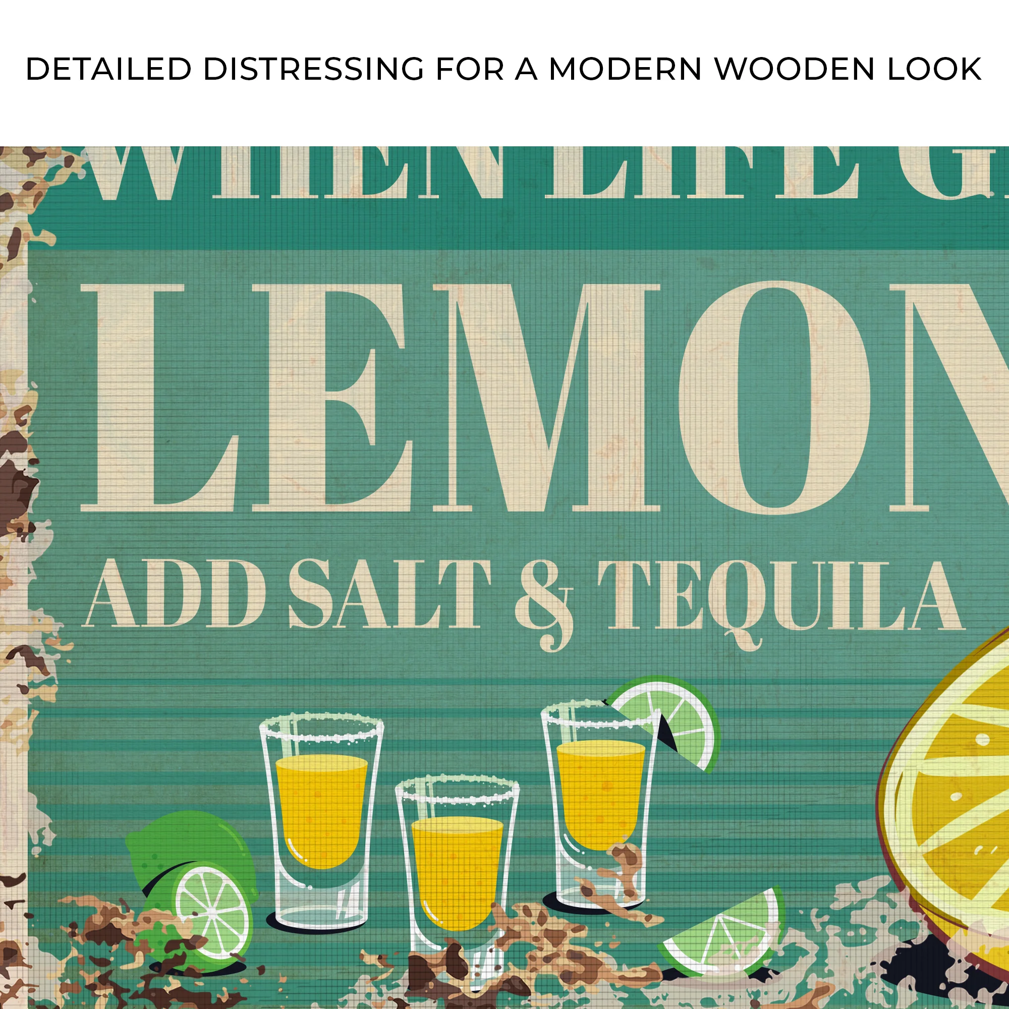 When Life Gives You Lemons Old Rustic Paper Sign - Image 4