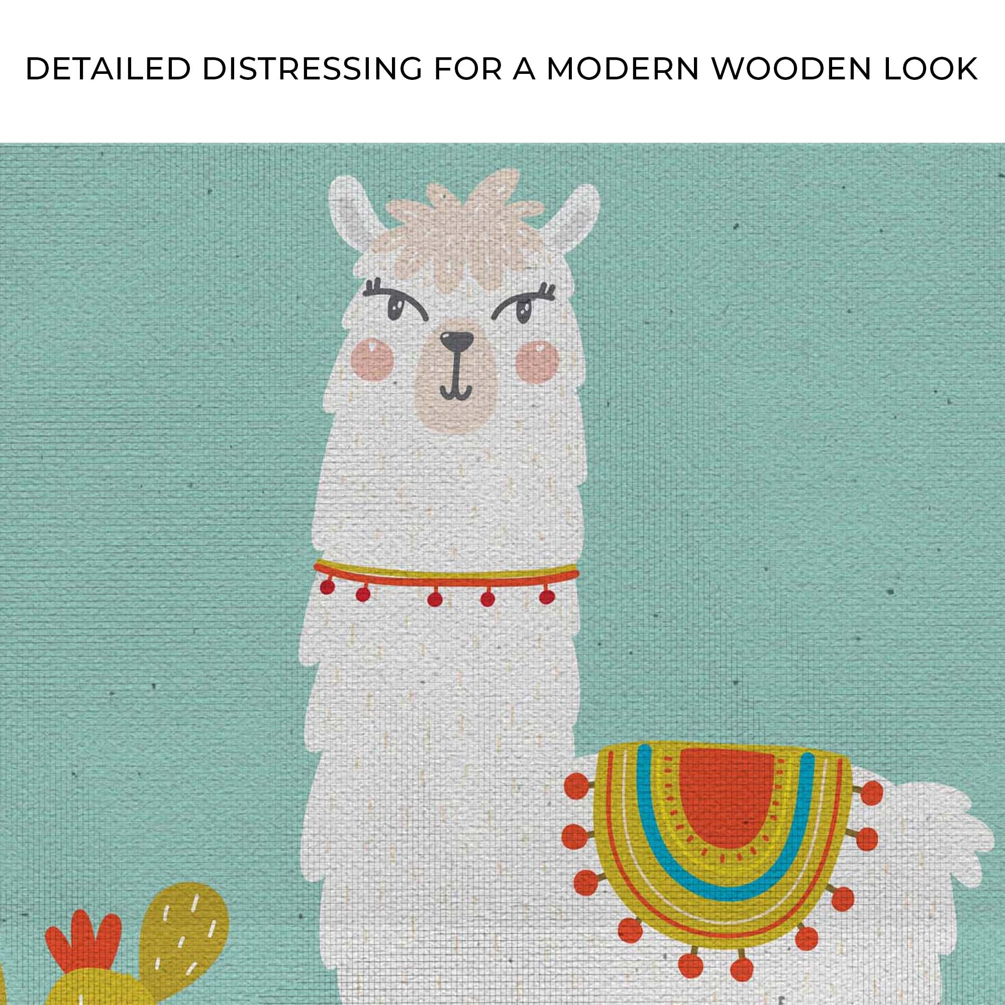 Whimsical Llama Portrait Canvas Wall Art - Image 4
