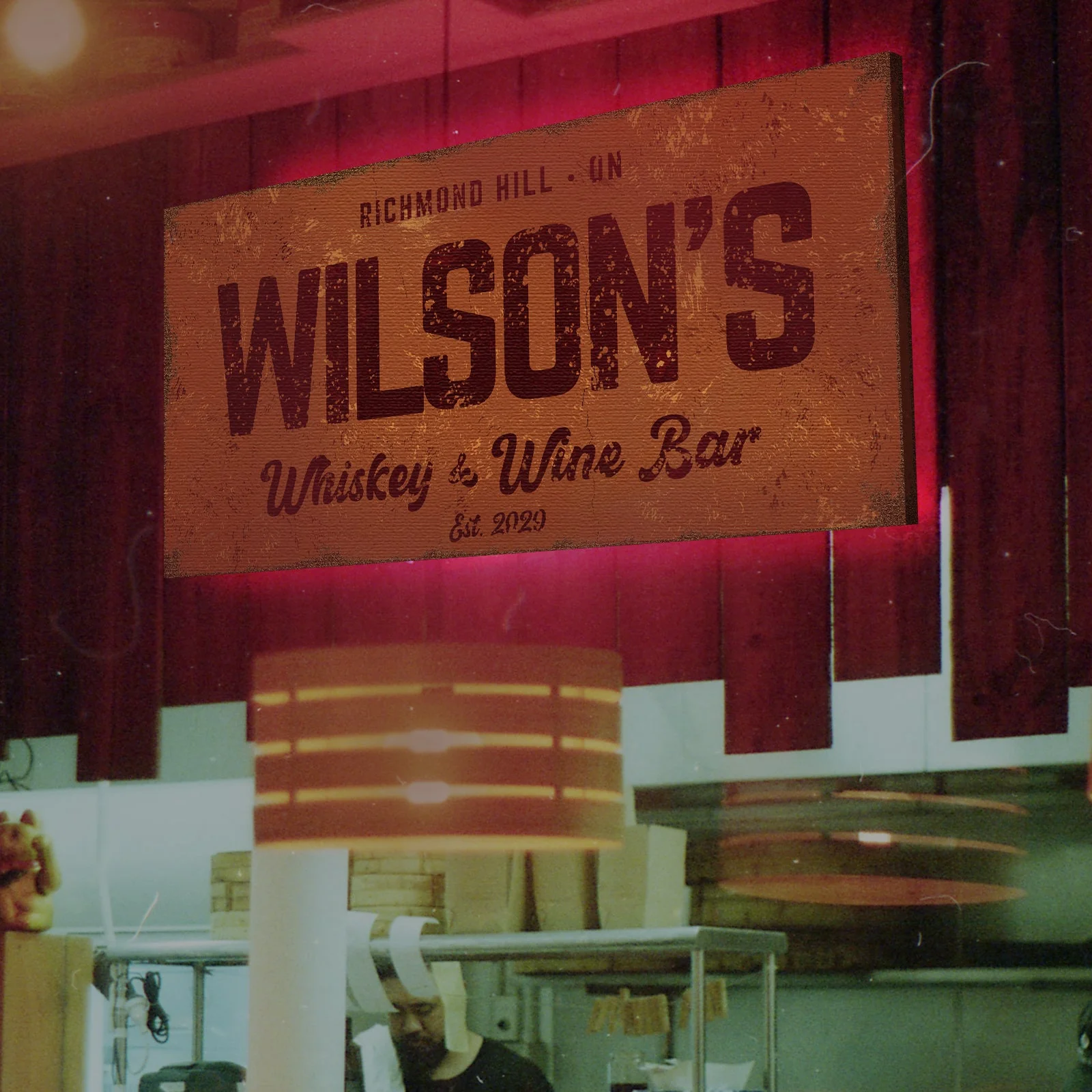 Whiskey And Wine Bar Sign II - Image 2