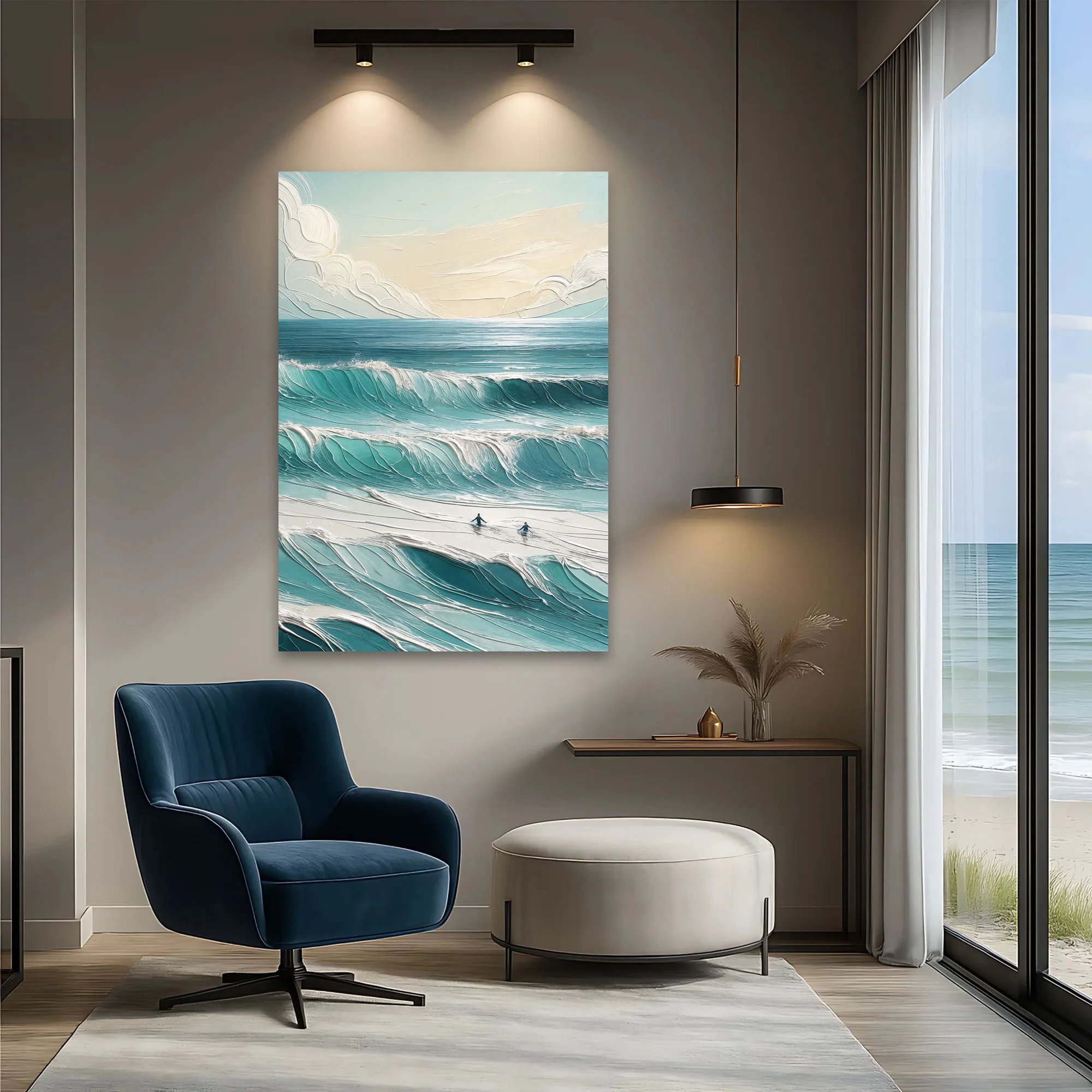 Whispers of the Sea Abstract Wall Art - Image 3