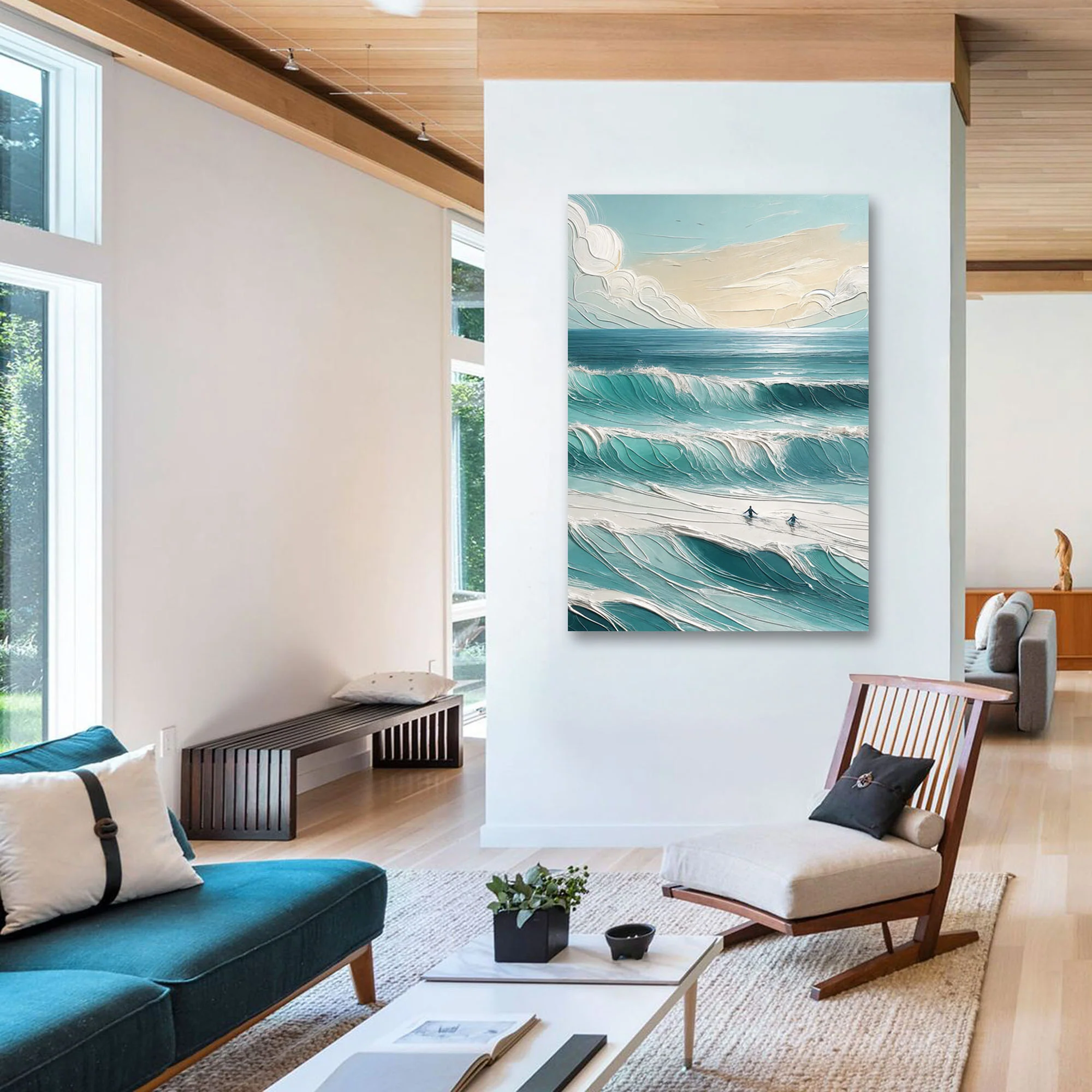 Whispers of the Sea Abstract Wall Art - Image 4