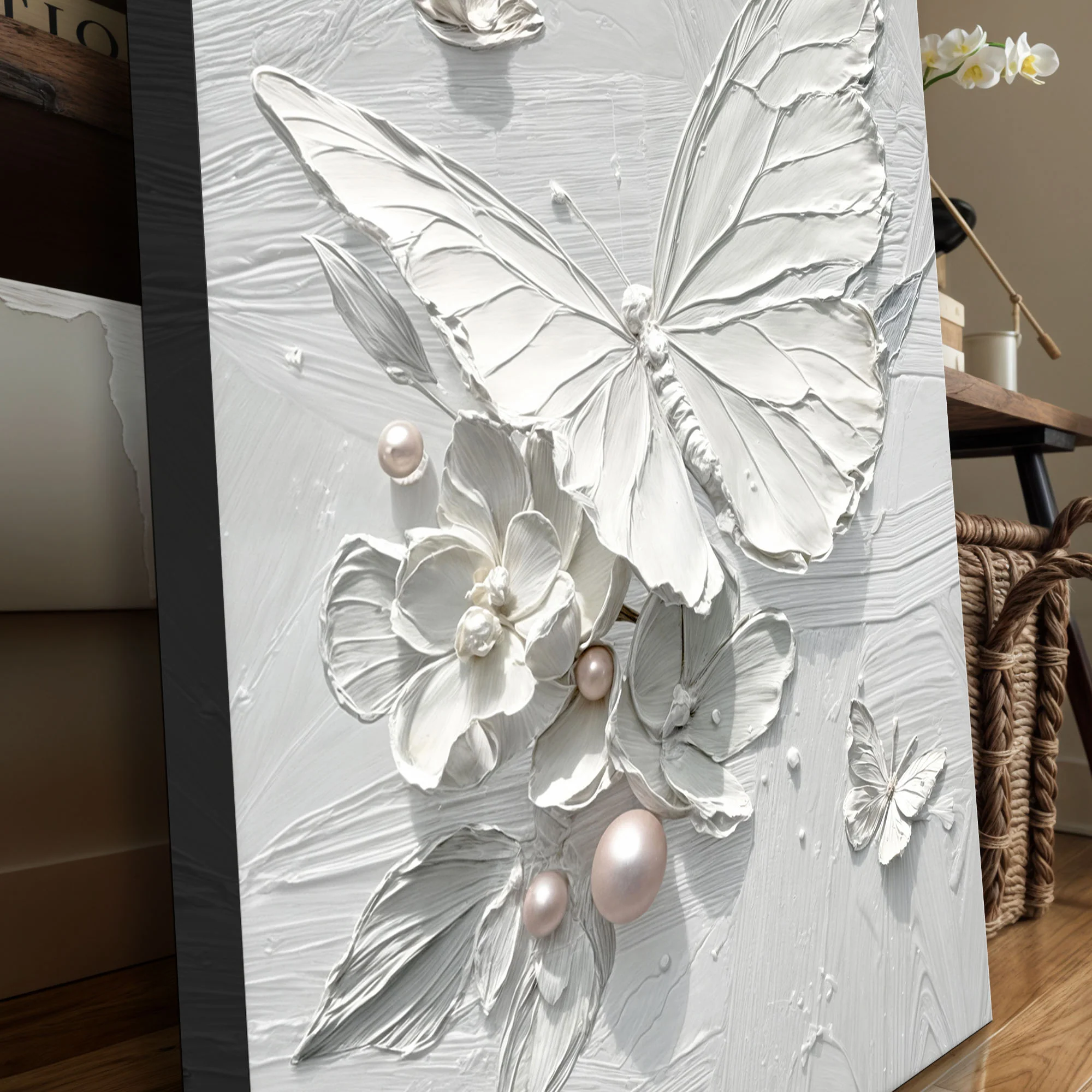 White Butterfly Wall Art - Image 5