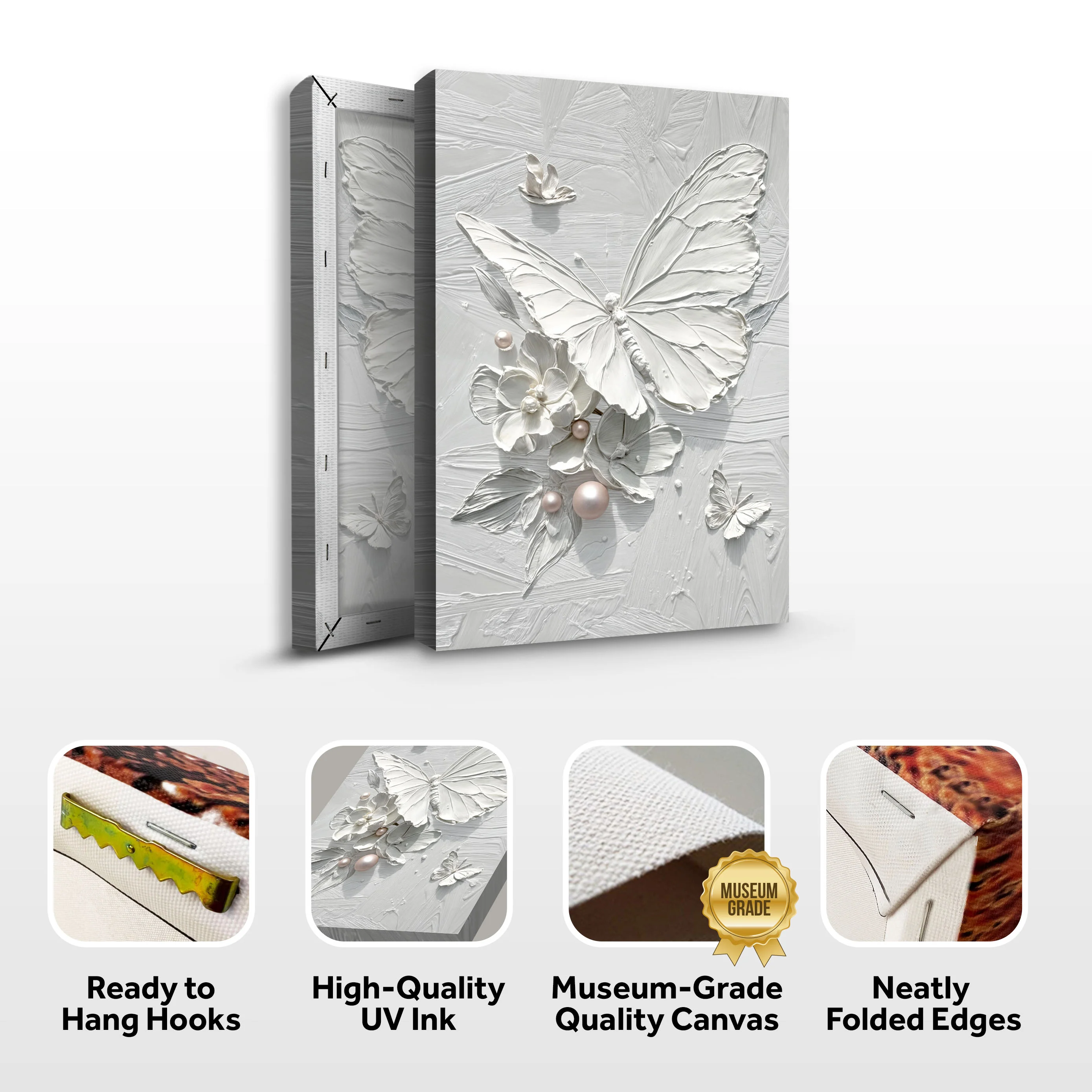 White Butterfly Wall Art - Image 8