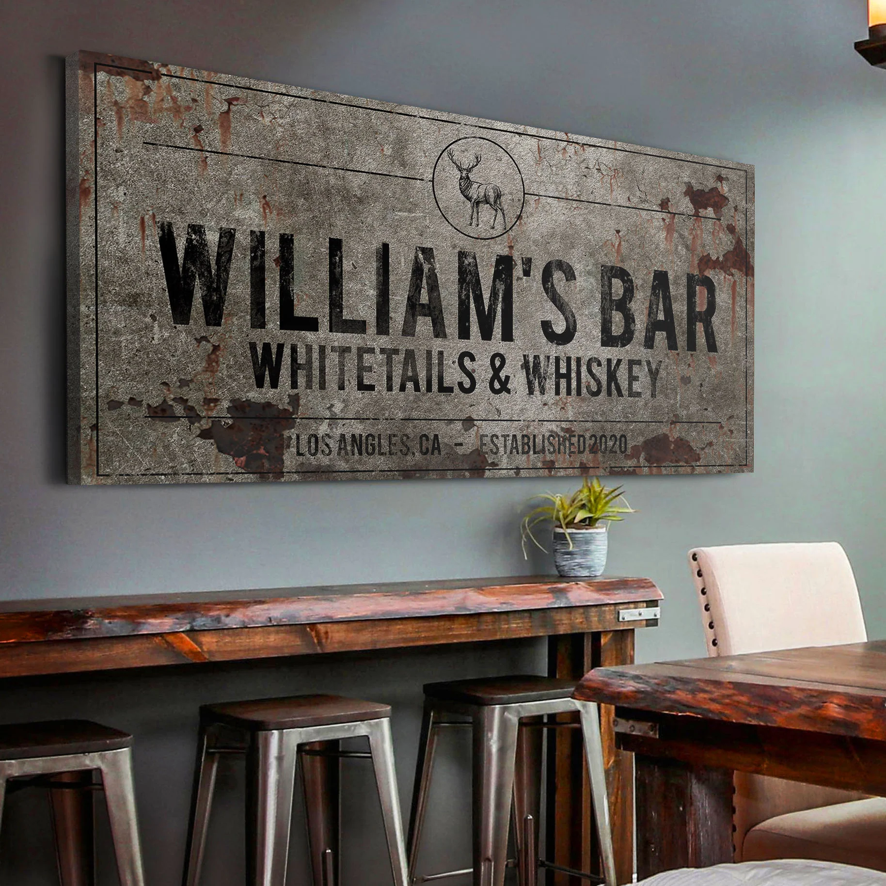 Whitetails and Whiskey Sign - Image 5