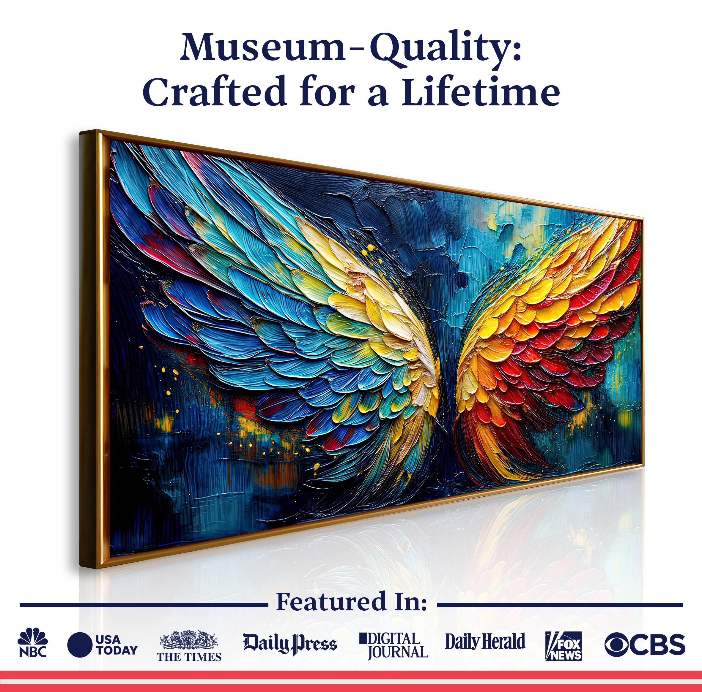 Wings of Fire Impasto Wall Art - Image 6
