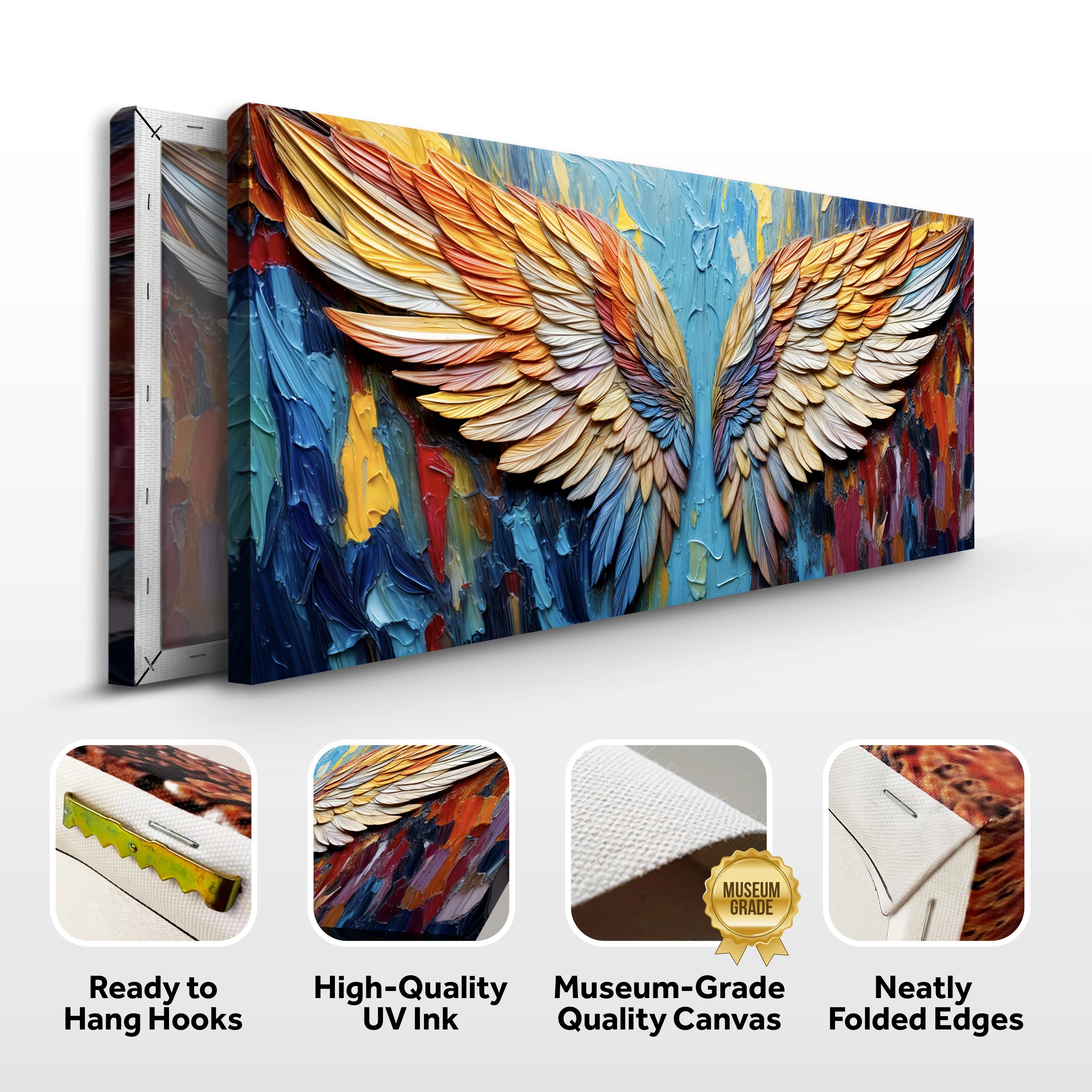 Wings of Hope Impasto Wall Art - Image 8