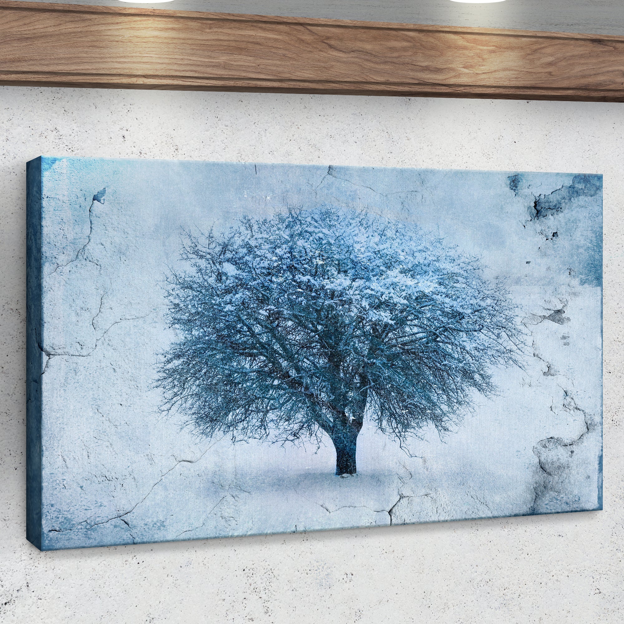 Winter Frost Tree Canvas Wall Art - Image 2