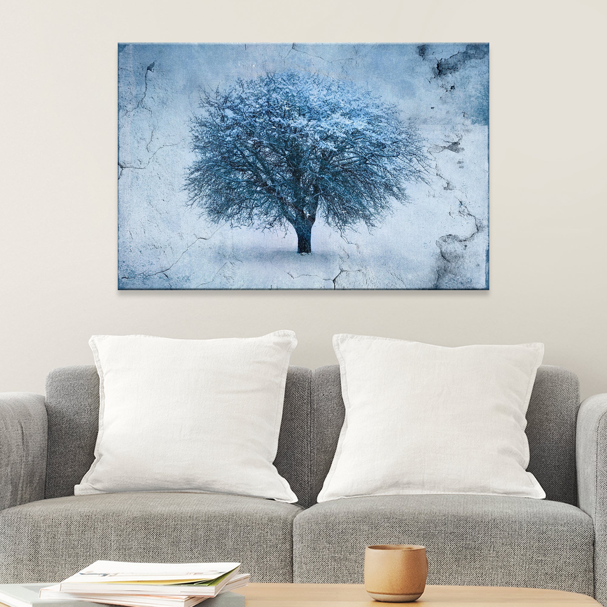 Winter Frost Tree Canvas Wall Art - Image 3