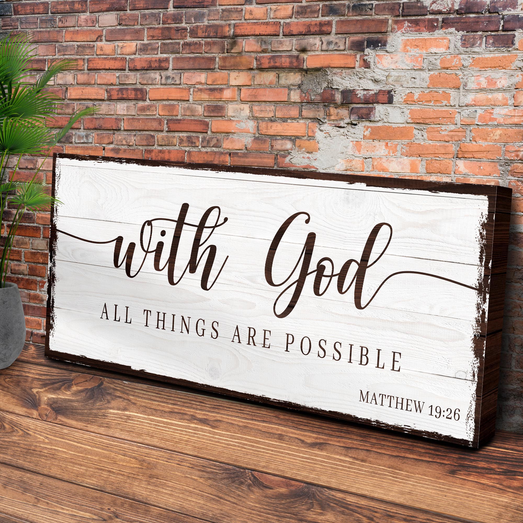 With God All Things Are Possible Faith Sign II - Image 3