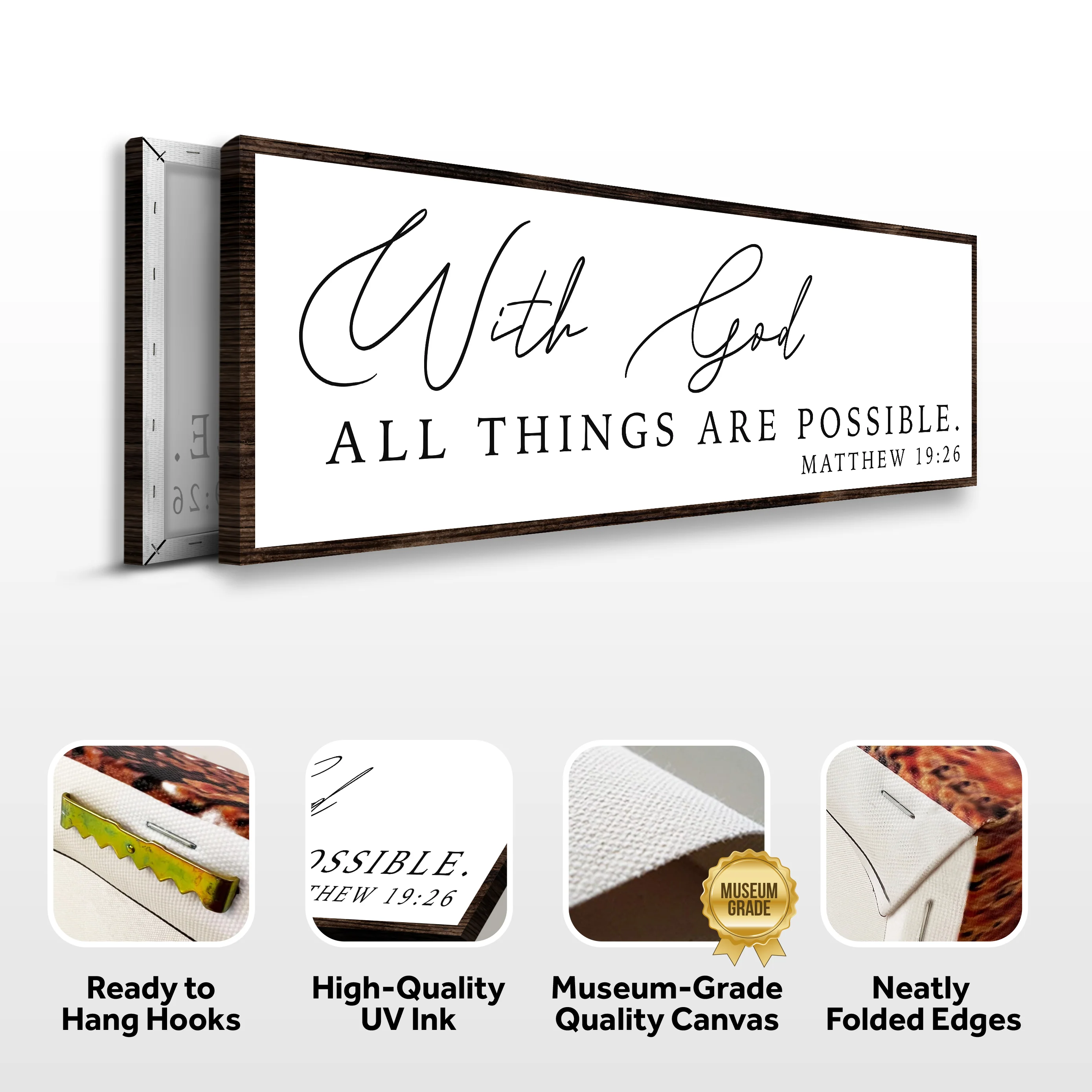 With God All Things Are Possible Faith Sign III - Image 5