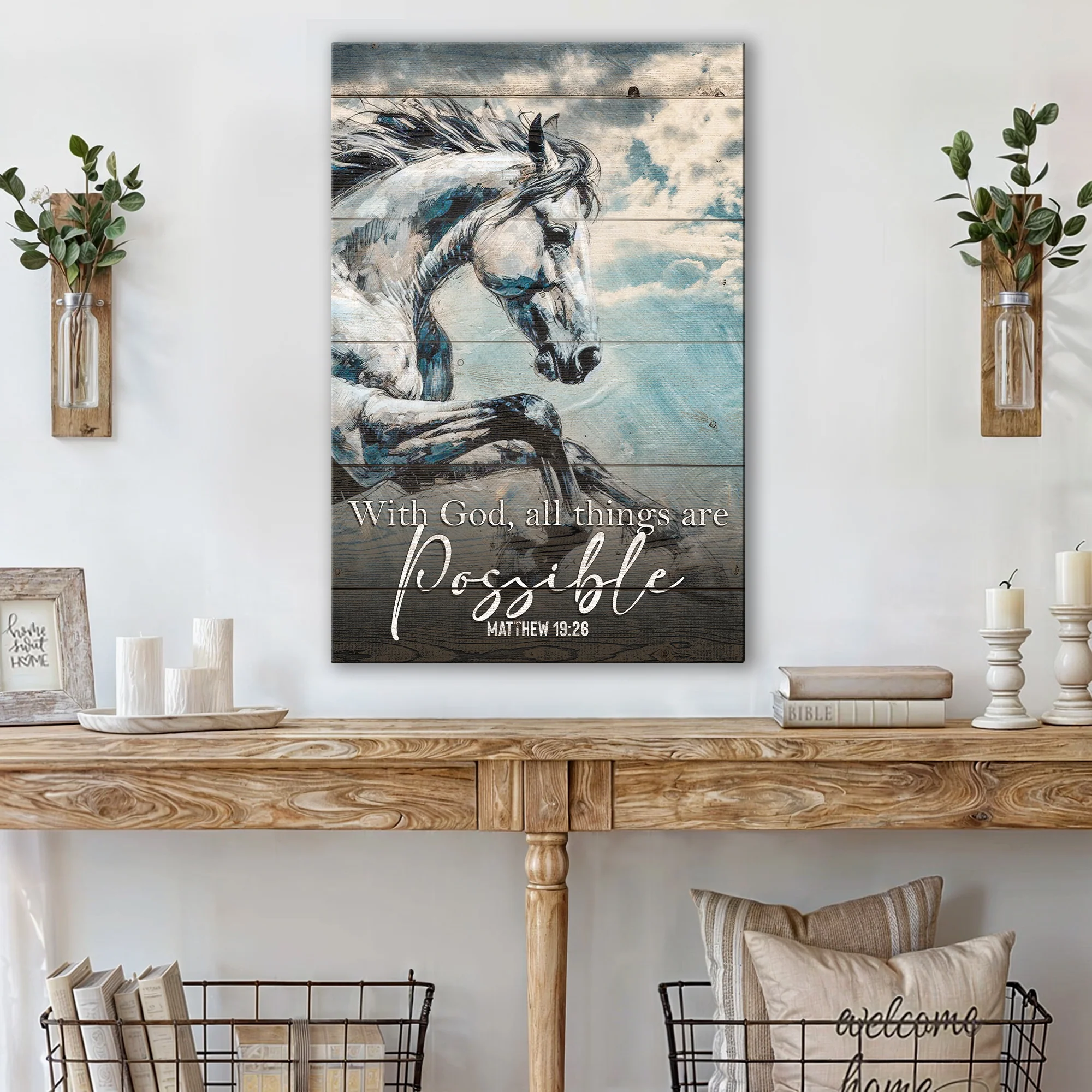 With God All Things Are Possible Faith Sign IV - Image 2