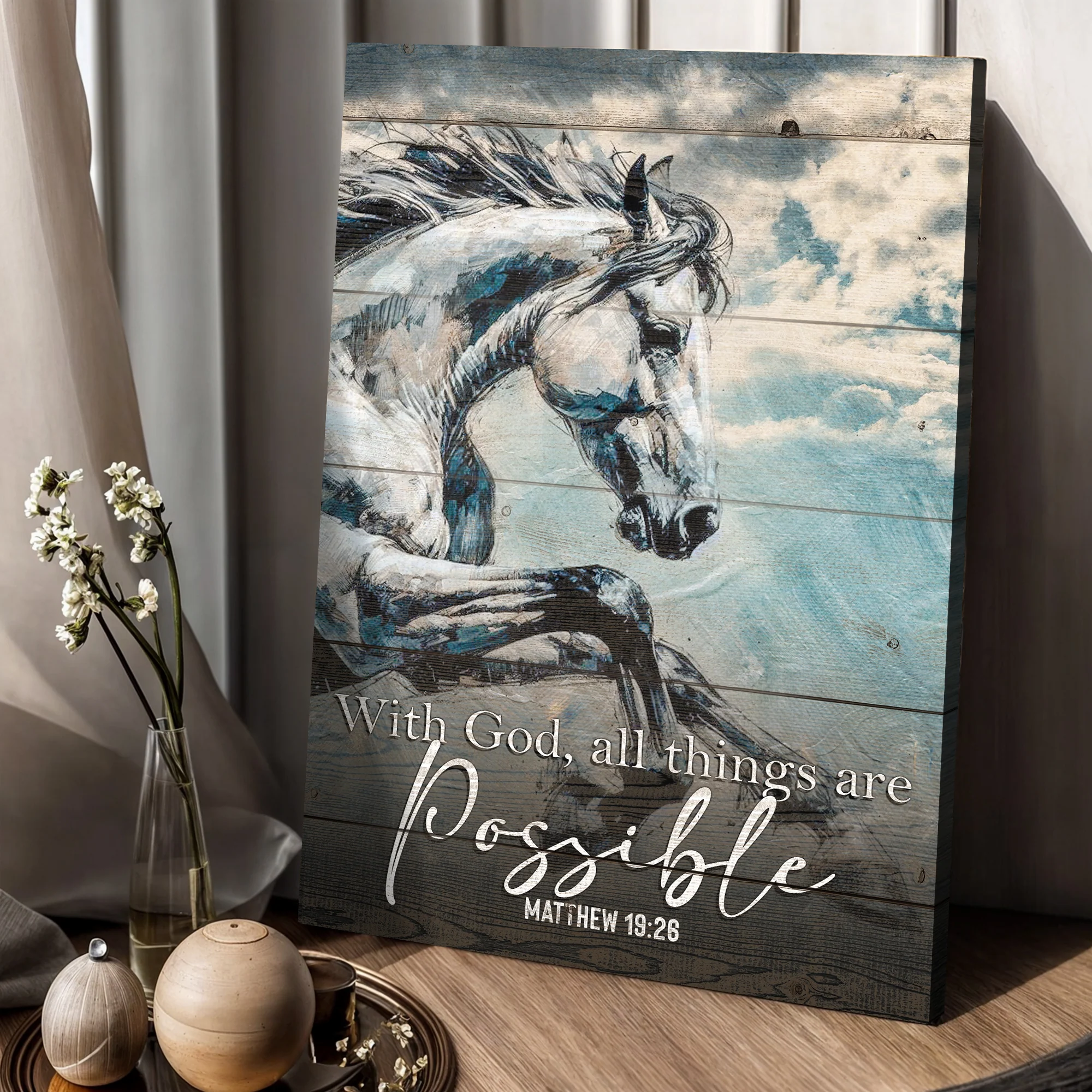 With God All Things Are Possible Faith Sign IV - Image 3