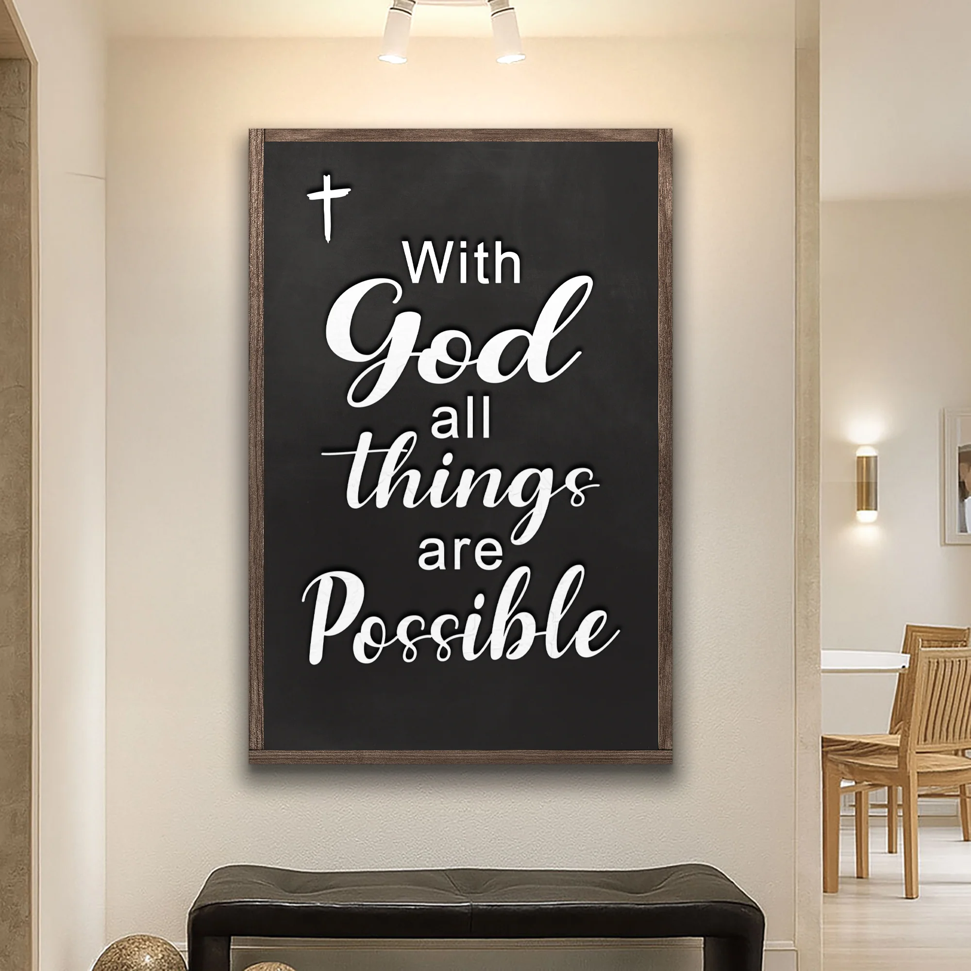With God All Things Are Possible Faith Sign V - Image 5