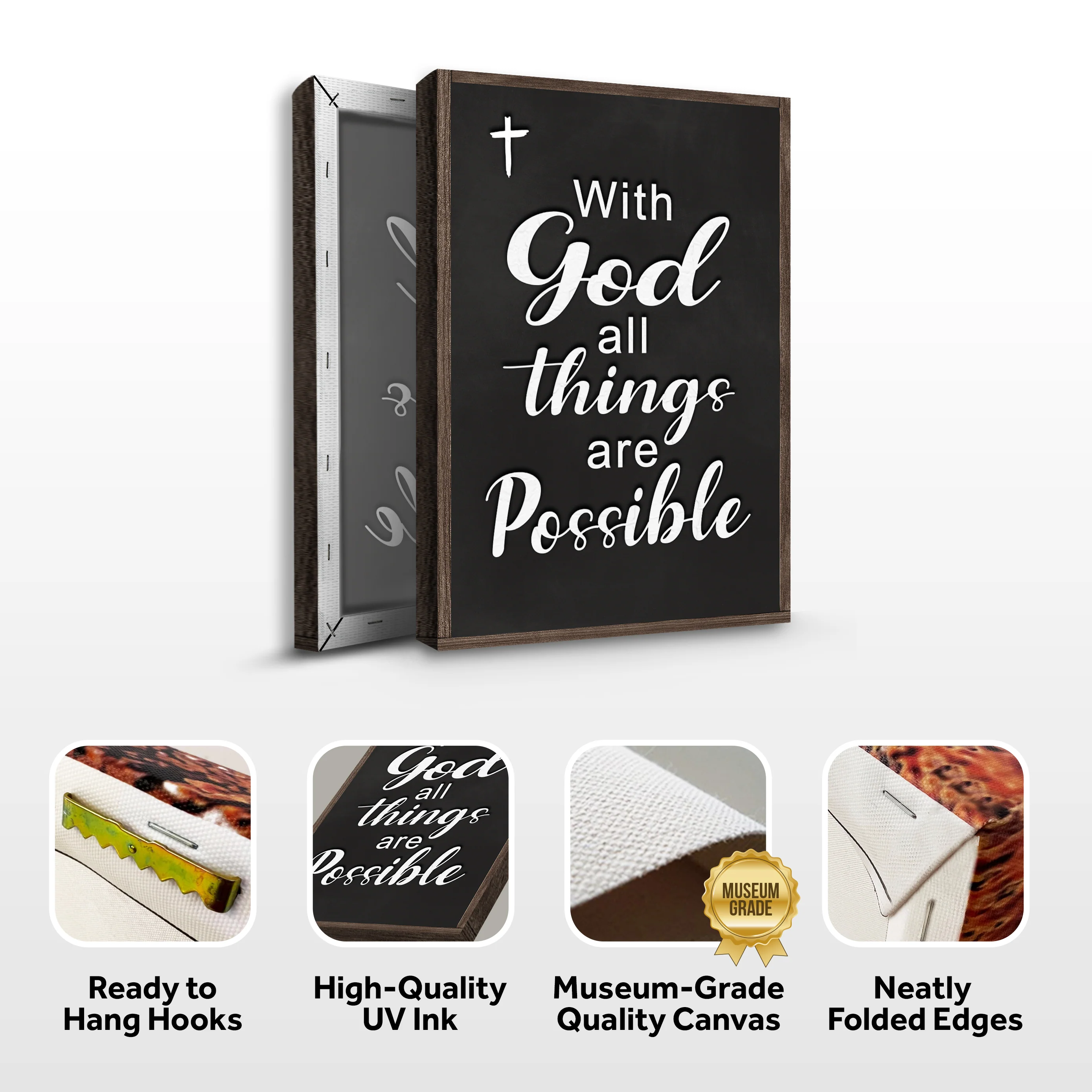 With God All Things Are Possible Faith Sign V - Image 8