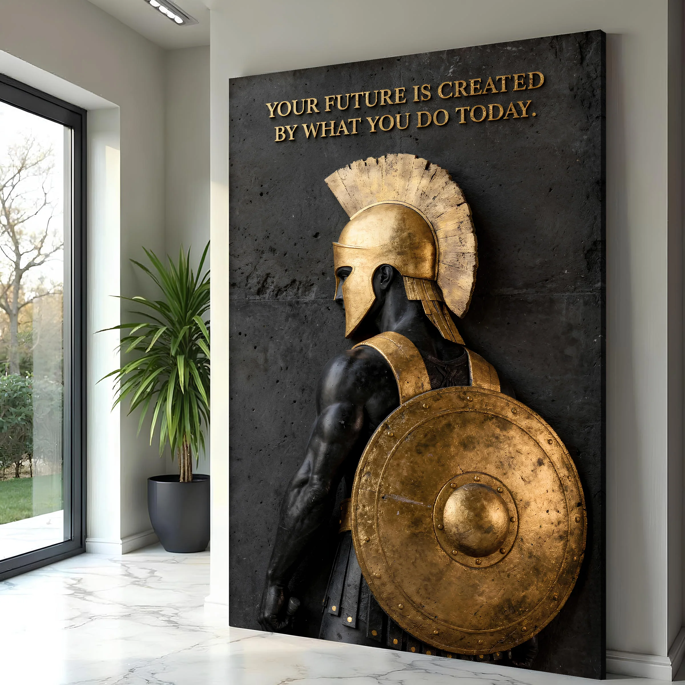 Spartan Warrior Motivational Future Quote Poster Wall Art Sign - Image 2