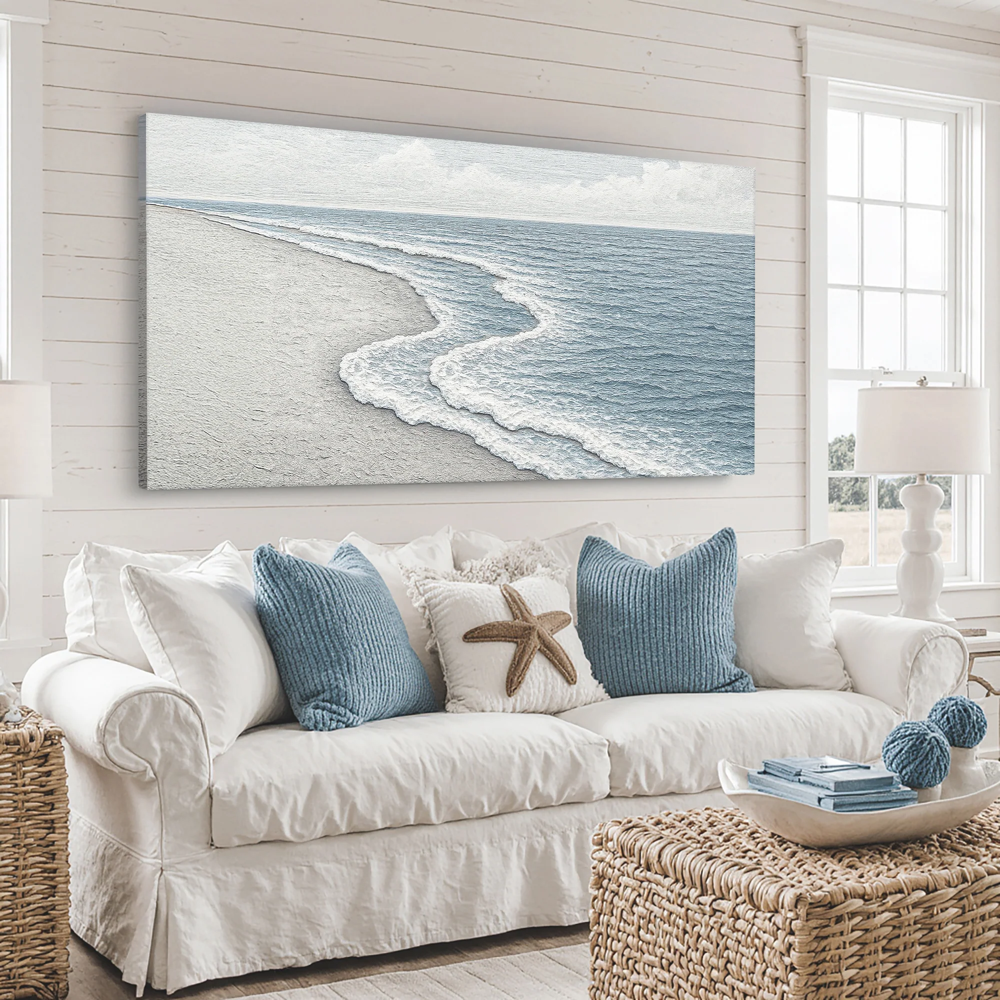 Abstract Beach Shore Wall Art V - Image 3