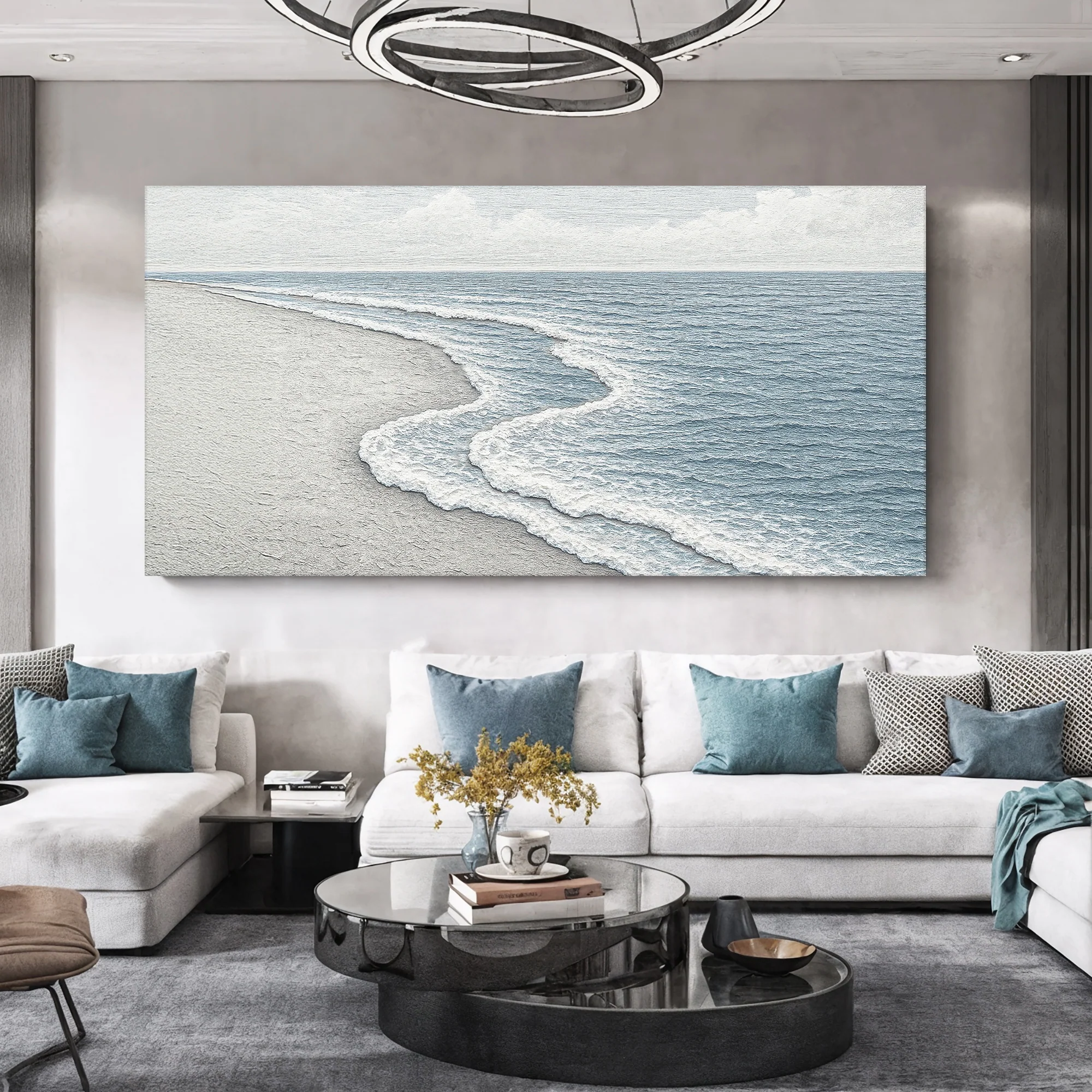 Abstract Beach Shore Wall Art V - Image 4