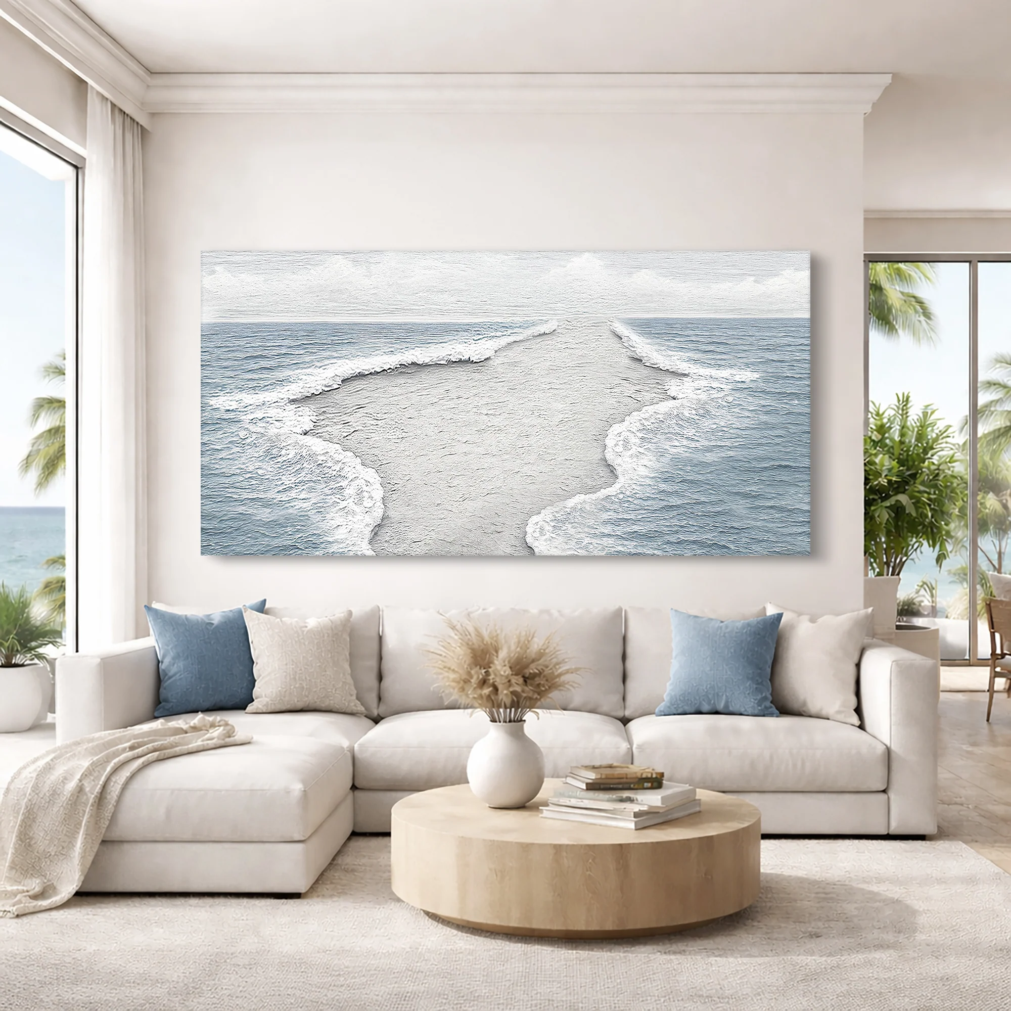 Abstract Beach Shore Wall Art VII - Image 4