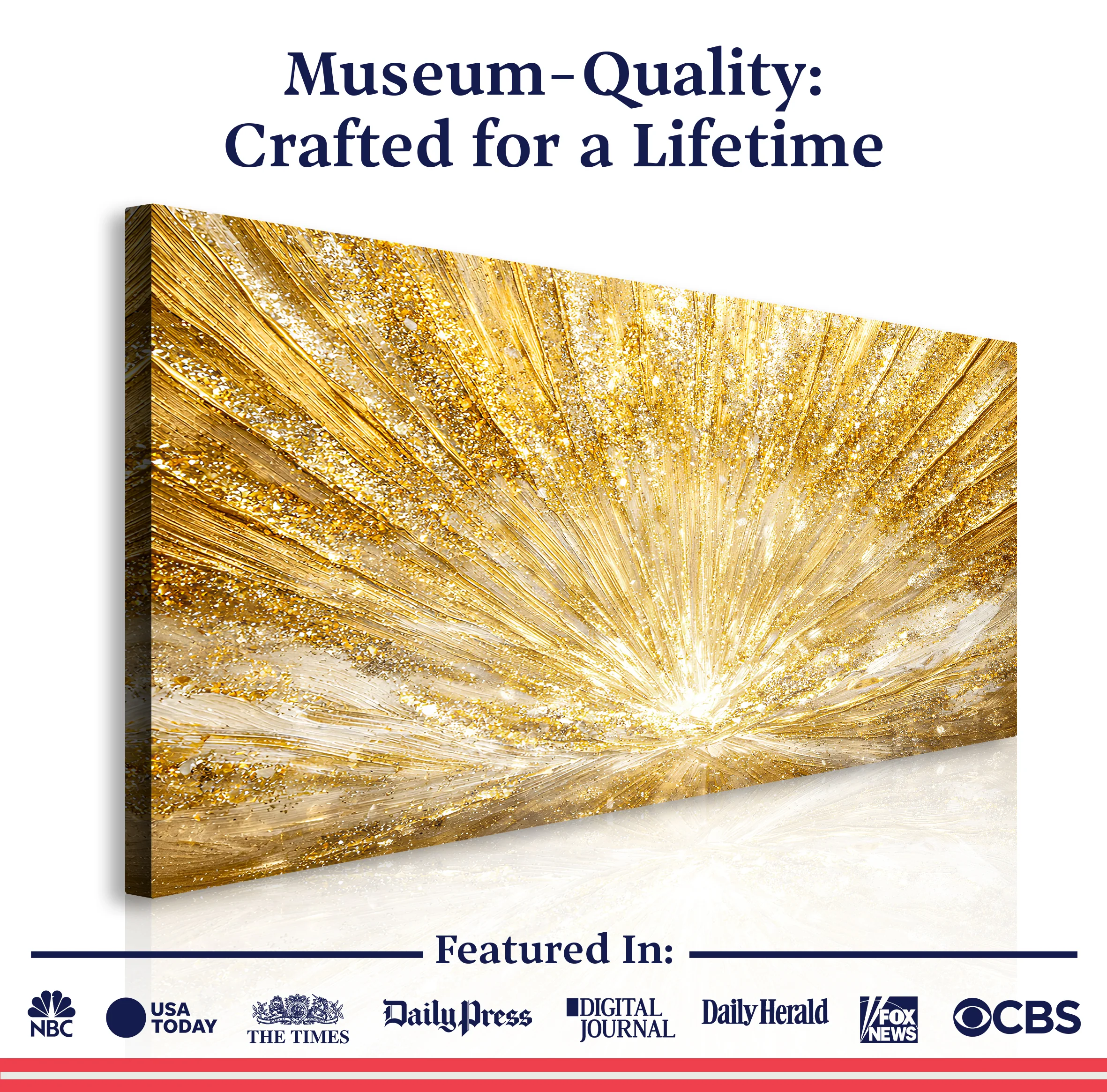 Golden Radiant Sun Abstract Wall Art - Image 6