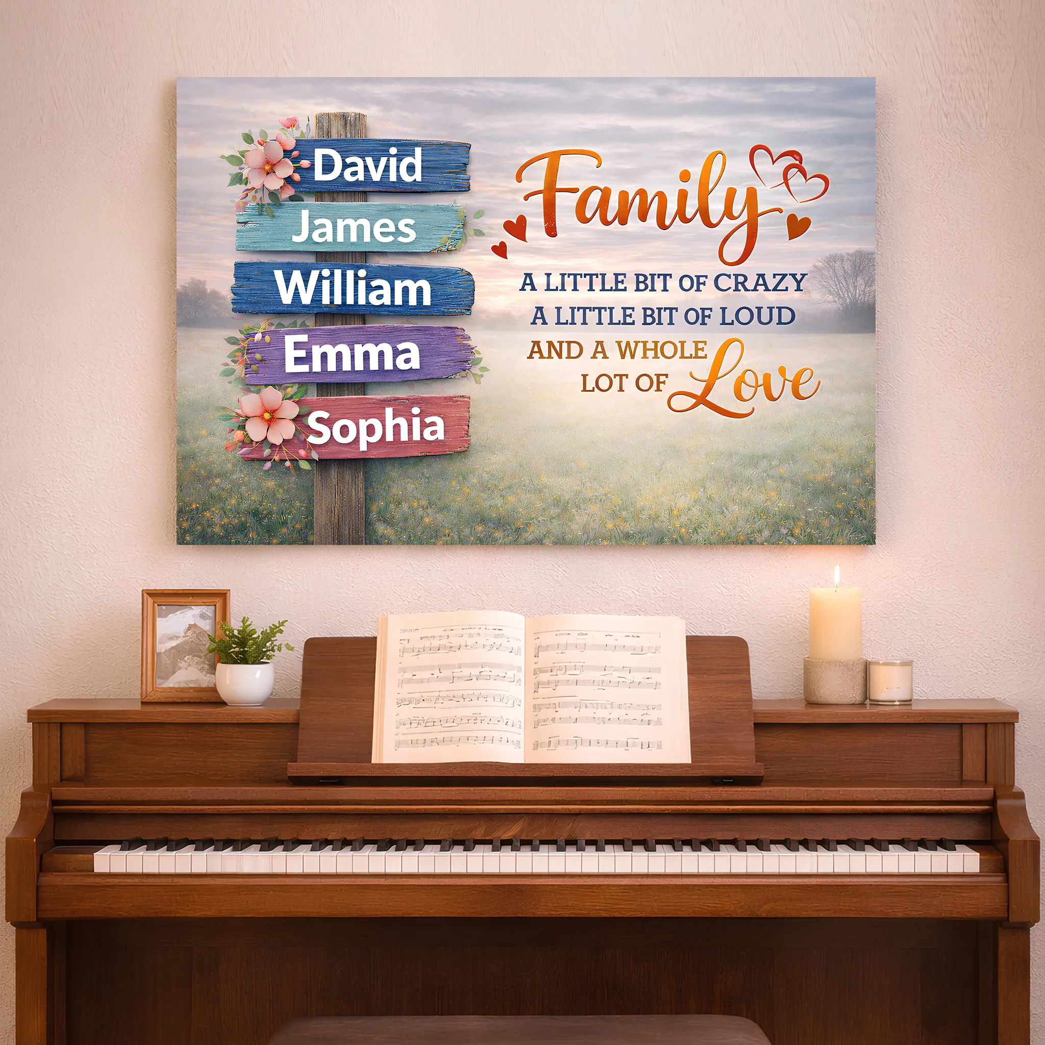 Family Whole Lot Of Love Wall Sign II - Image 2