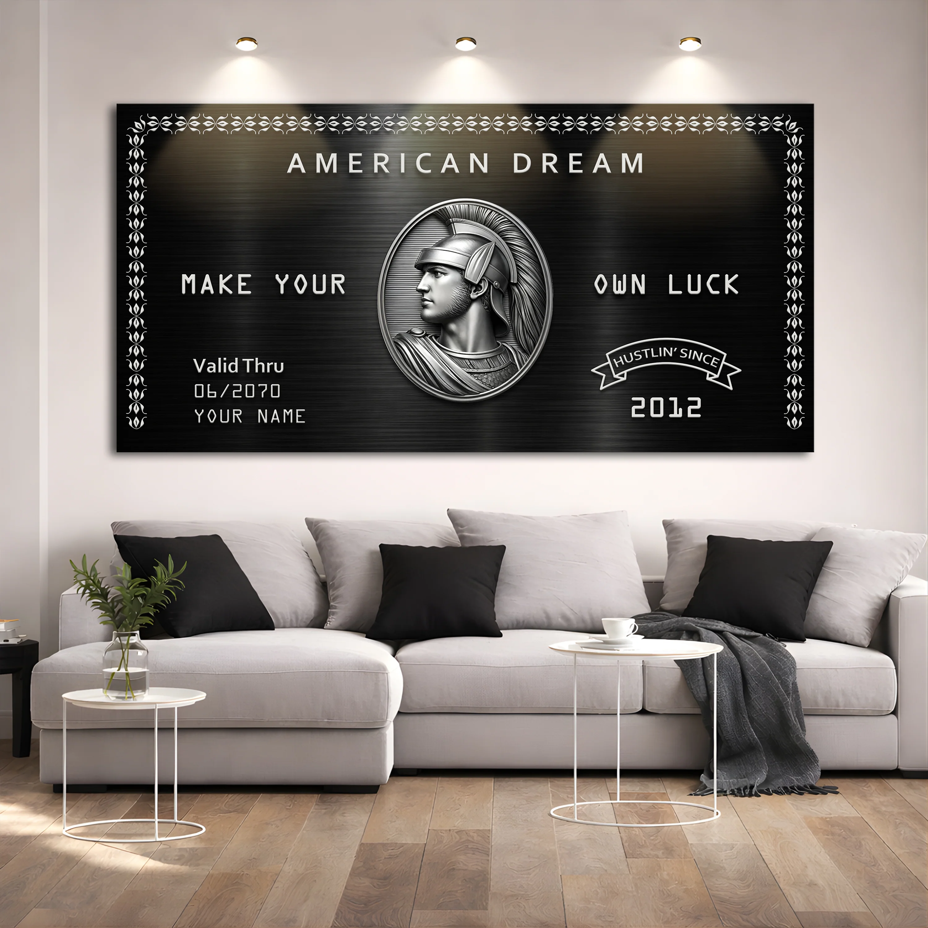 Personalized American Dream “Make Your Own Luck” Wall Sign III