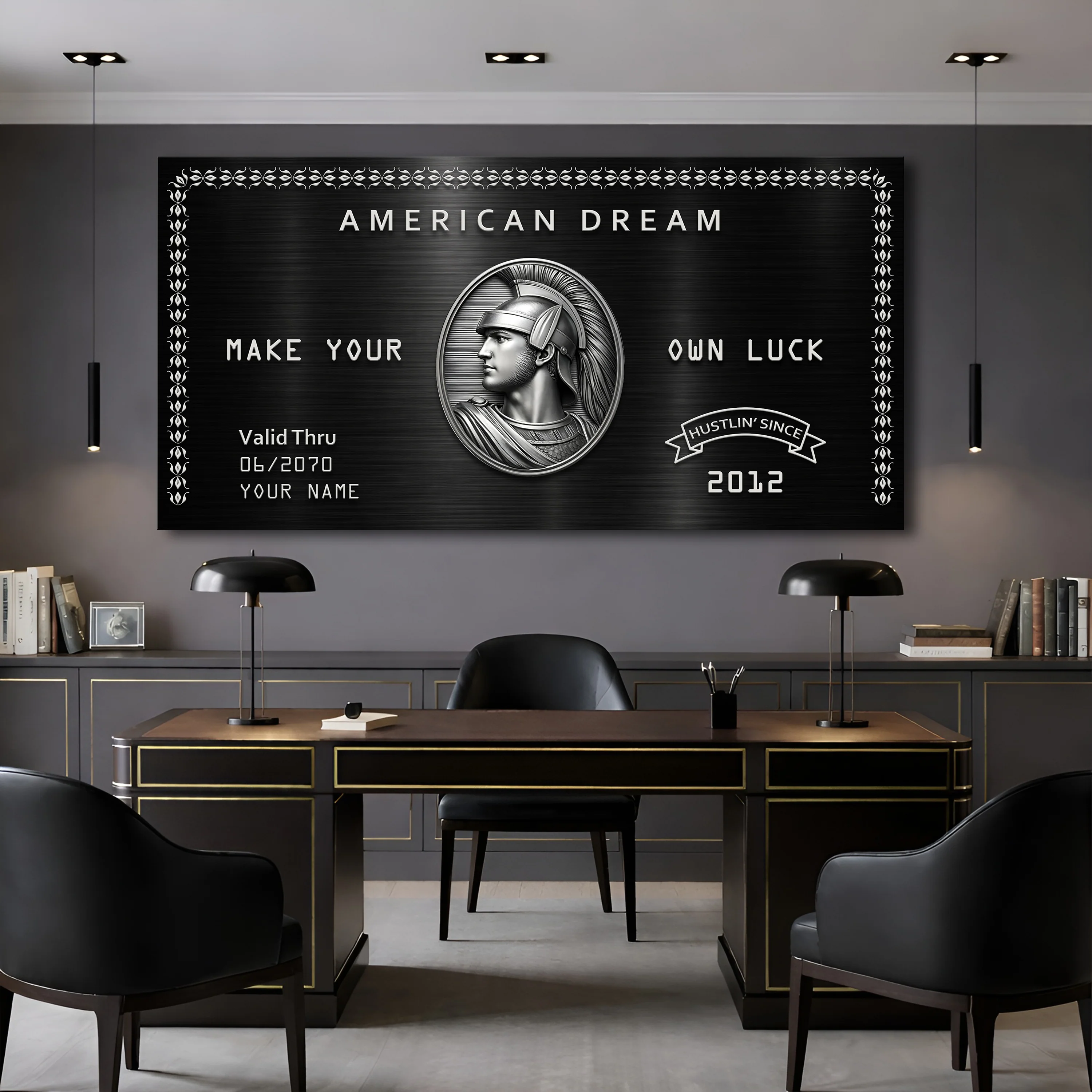 Personalized American Dream “Make Your Own Luck” Wall Sign III - Image 3