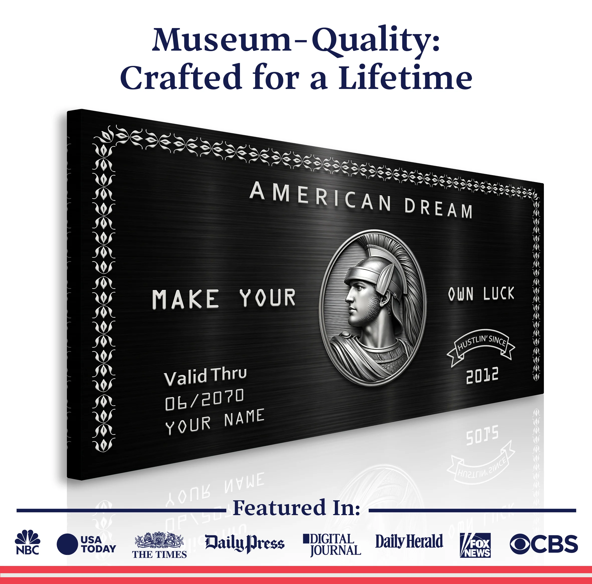 Personalized American Dream “Make Your Own Luck” Wall Sign III - Image 6
