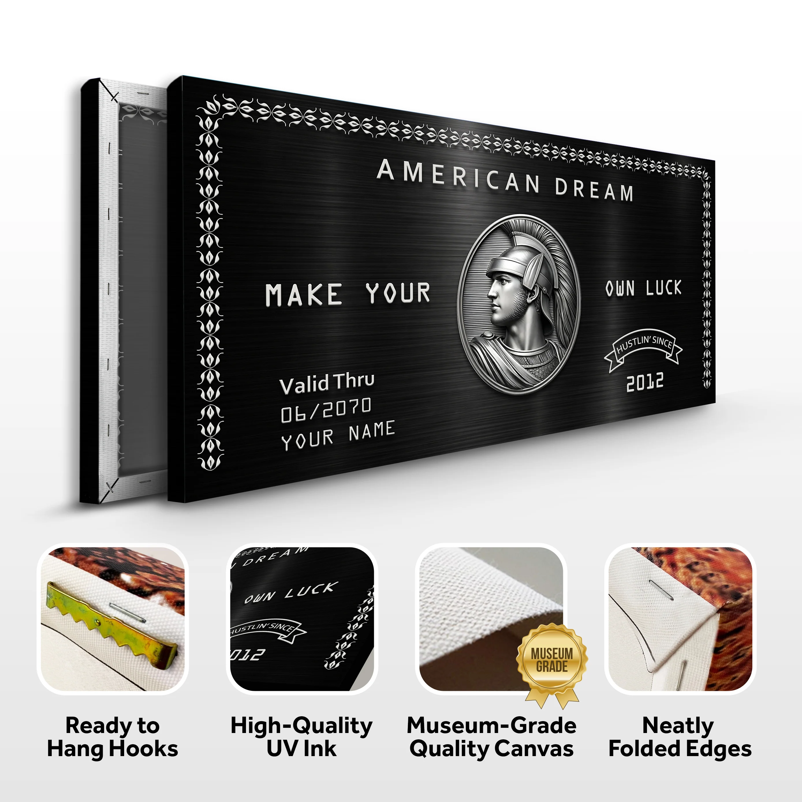 Personalized American Dream “Make Your Own Luck” Wall Sign III - Image 9