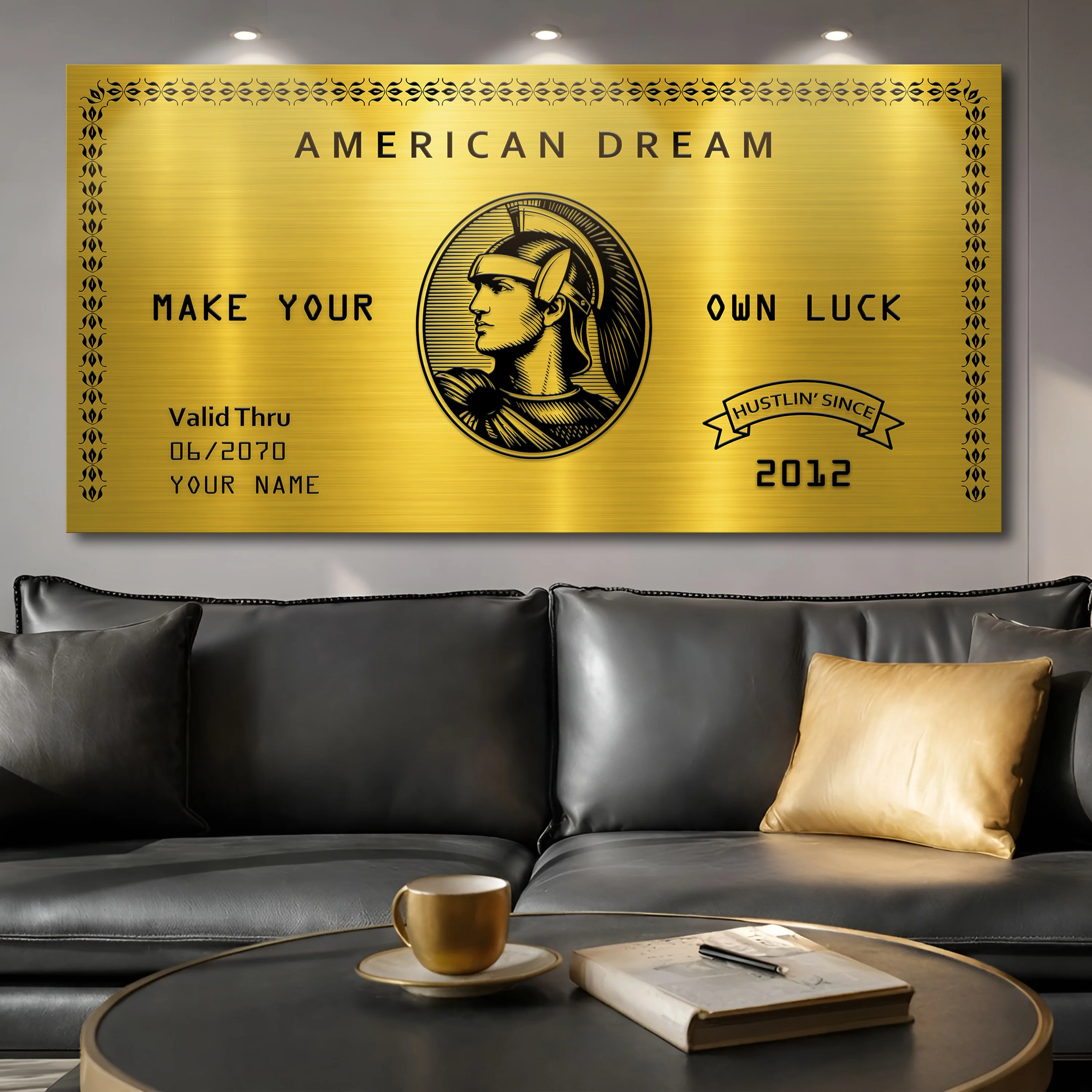 Personalized American Dream “Make Your Own Luck” Wall Sign IV - Image 3
