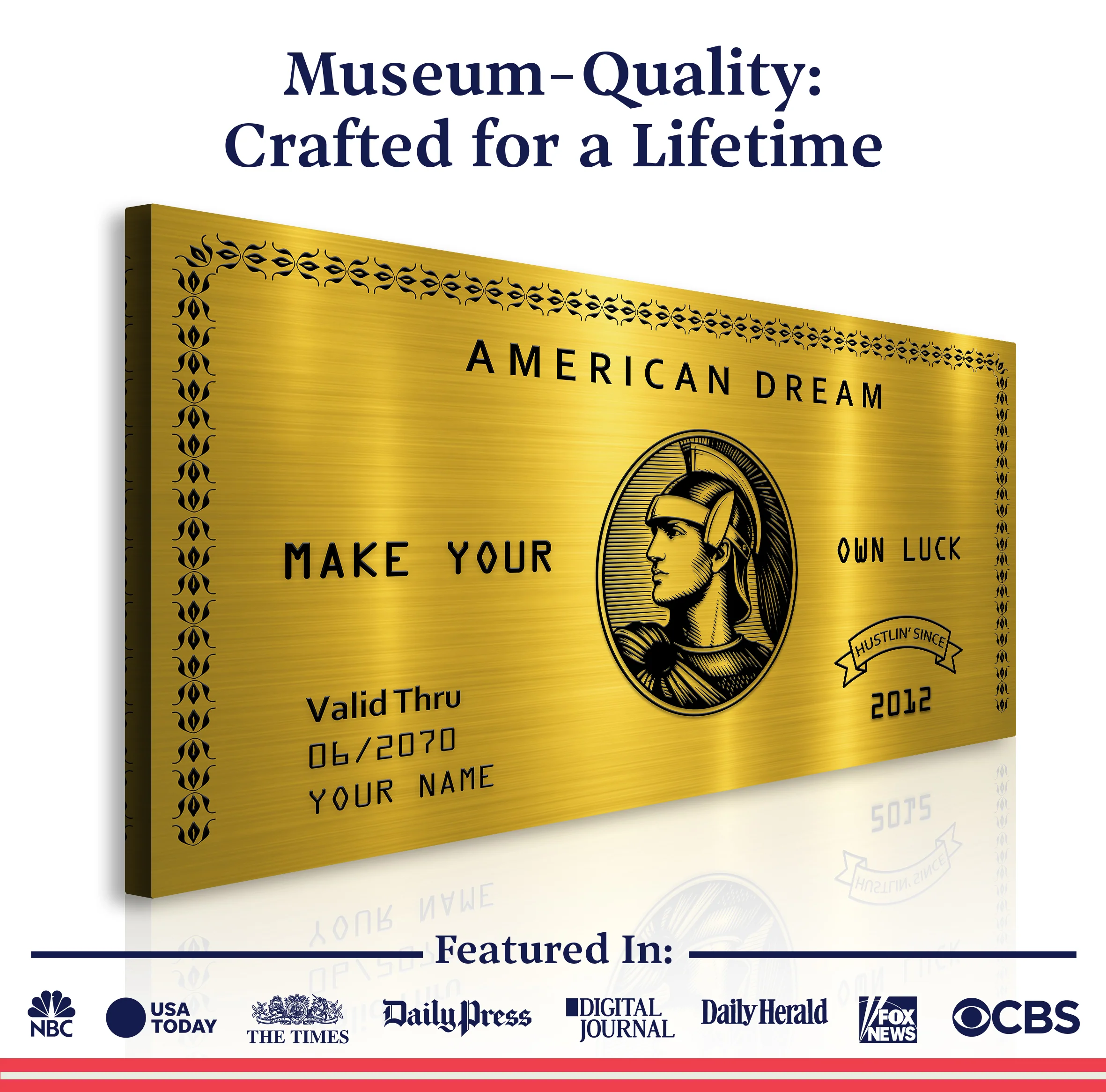 Personalized American Dream “Make Your Own Luck” Wall Sign IV - Image 6