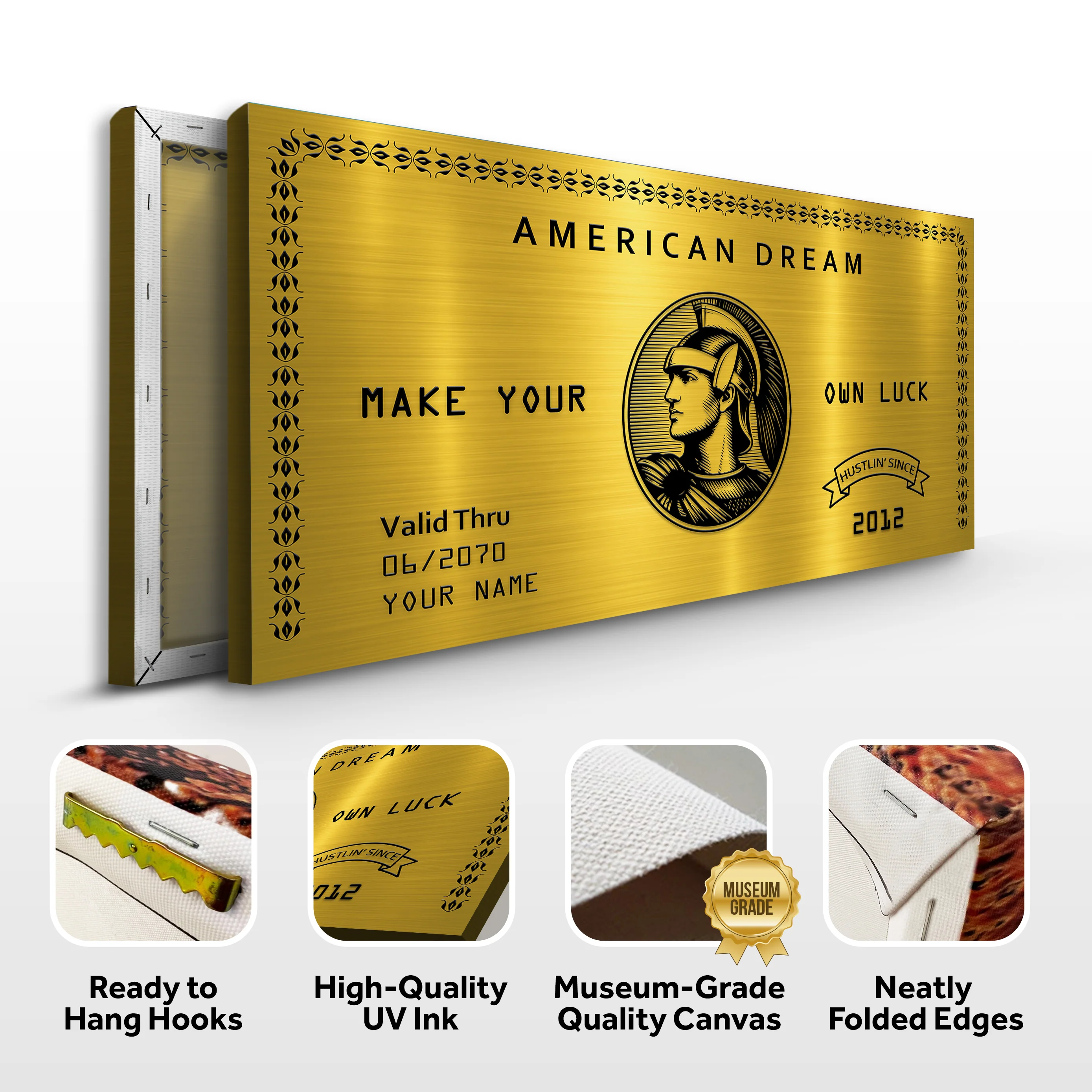 Personalized American Dream “Make Your Own Luck” Wall Sign IV - Image 8