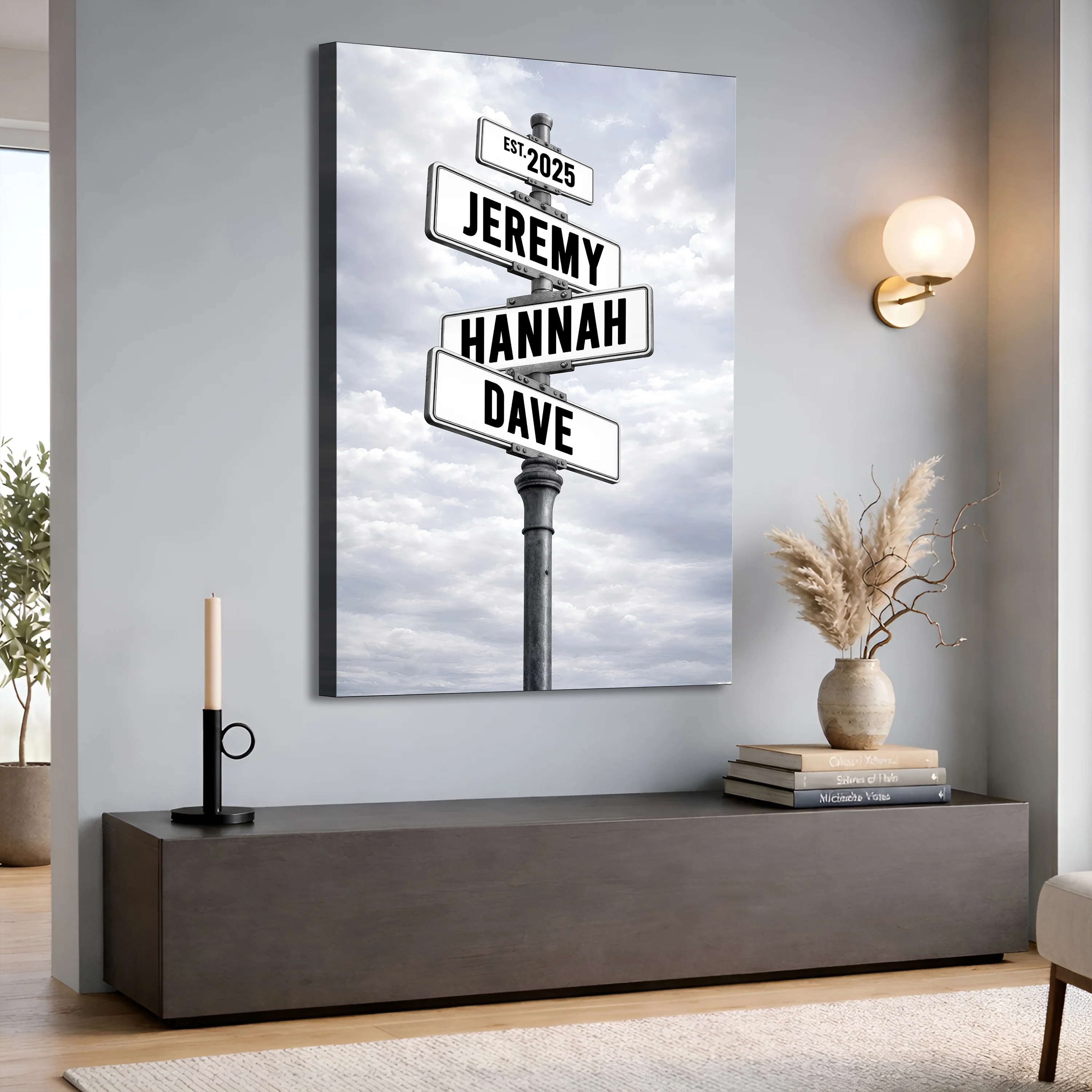 Personalized Family Street Name Wall Sign - Image 4