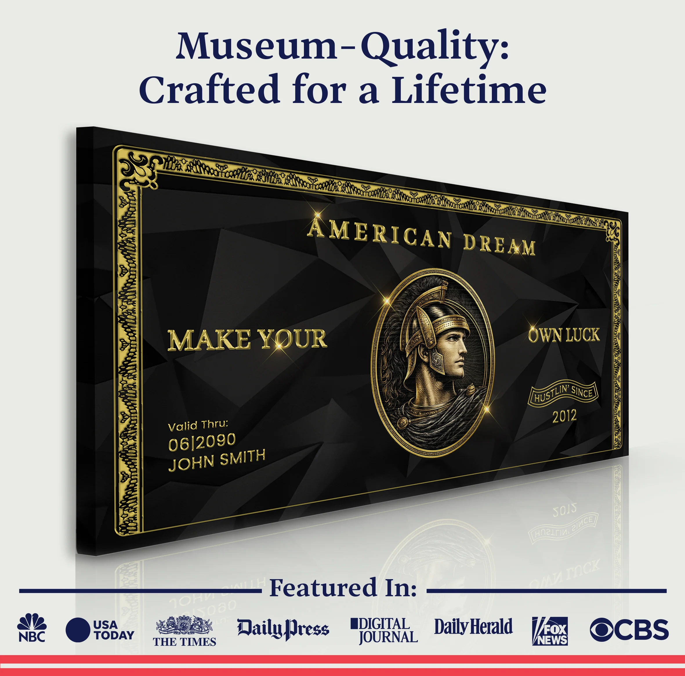Personalized American Dream “Make Your Own Luck” Wall Sign - Image 6