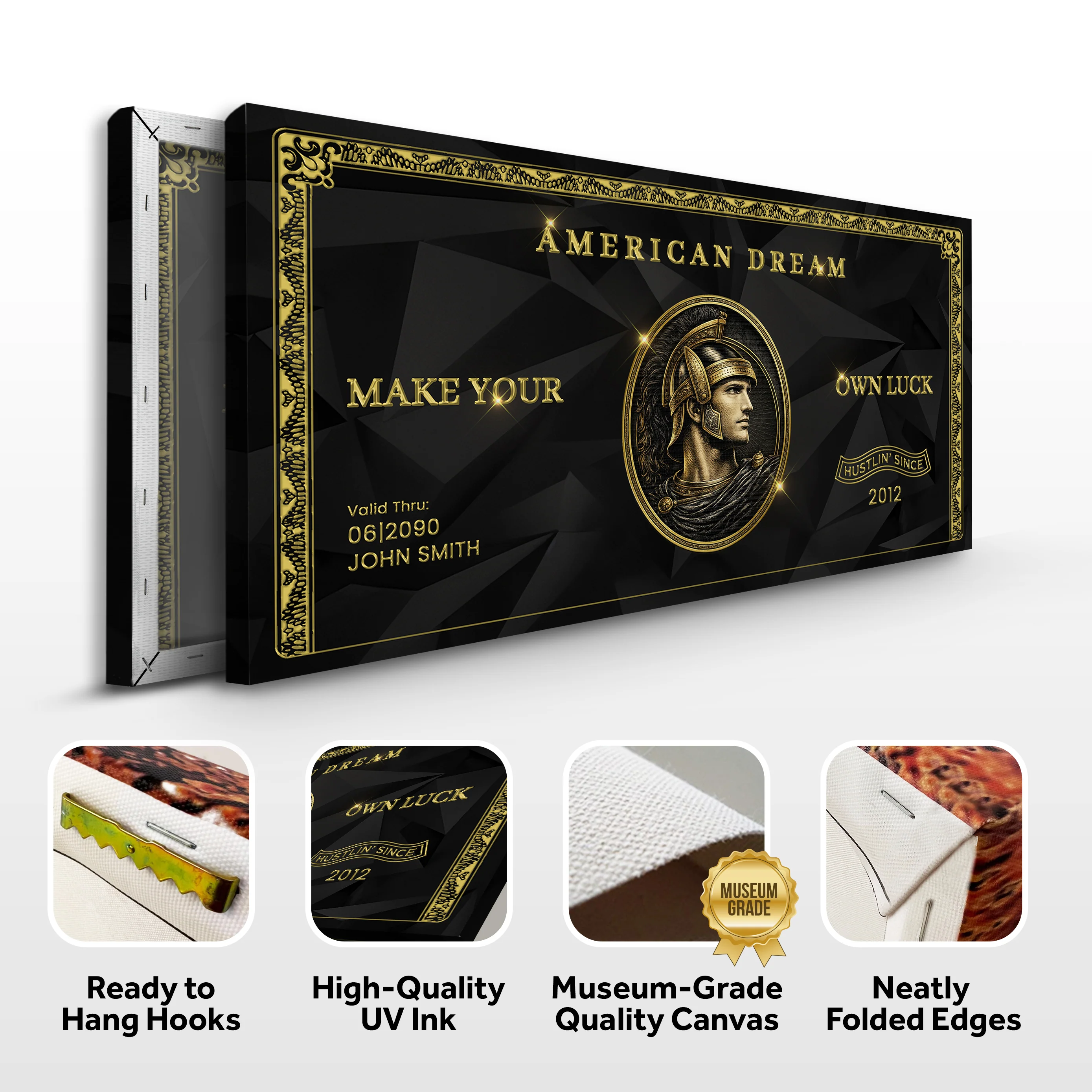 Personalized American Dream “Make Your Own Luck” Wall Sign - Image 8